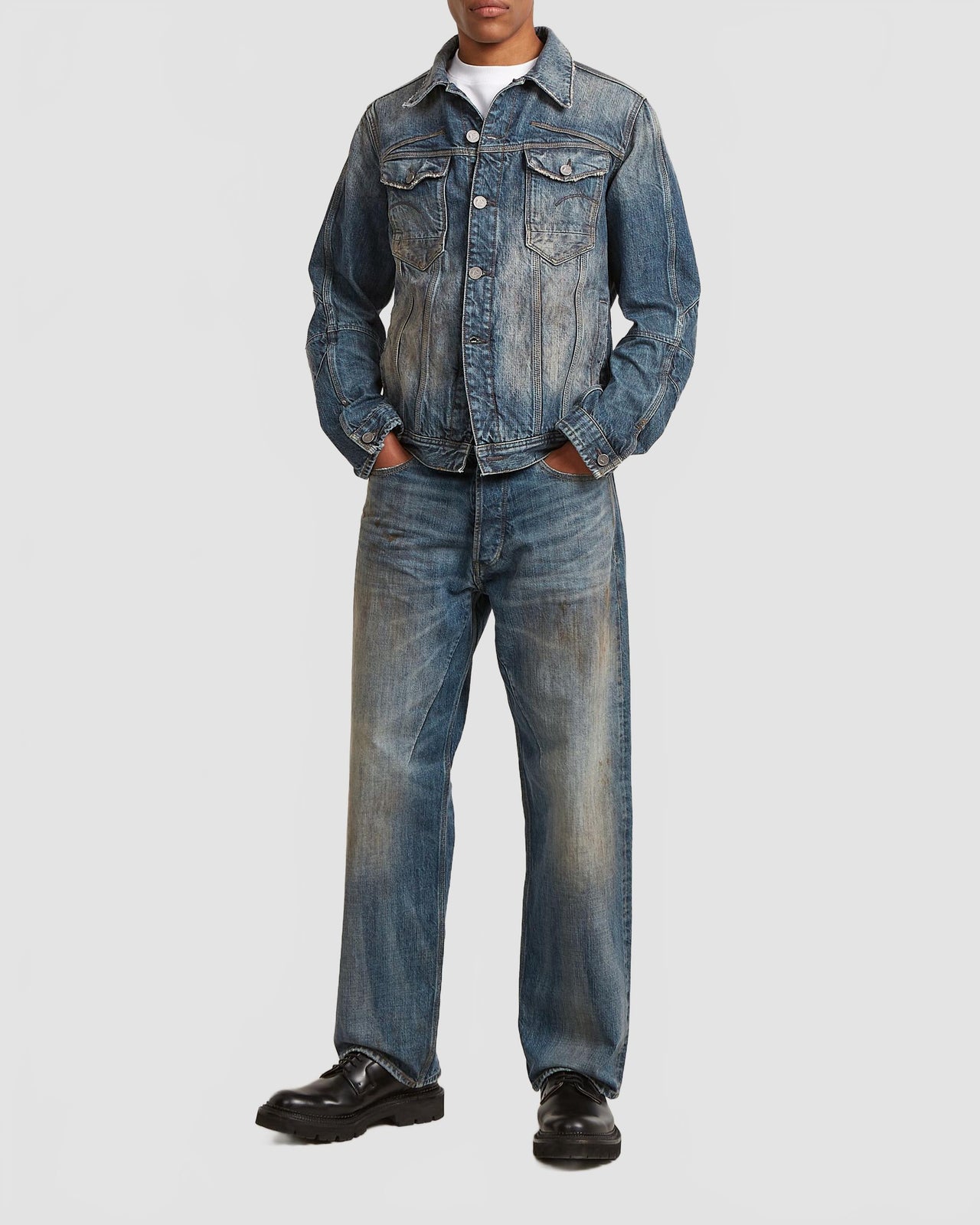 g star rr dart loose selvedge bleu fonce 20 282 29