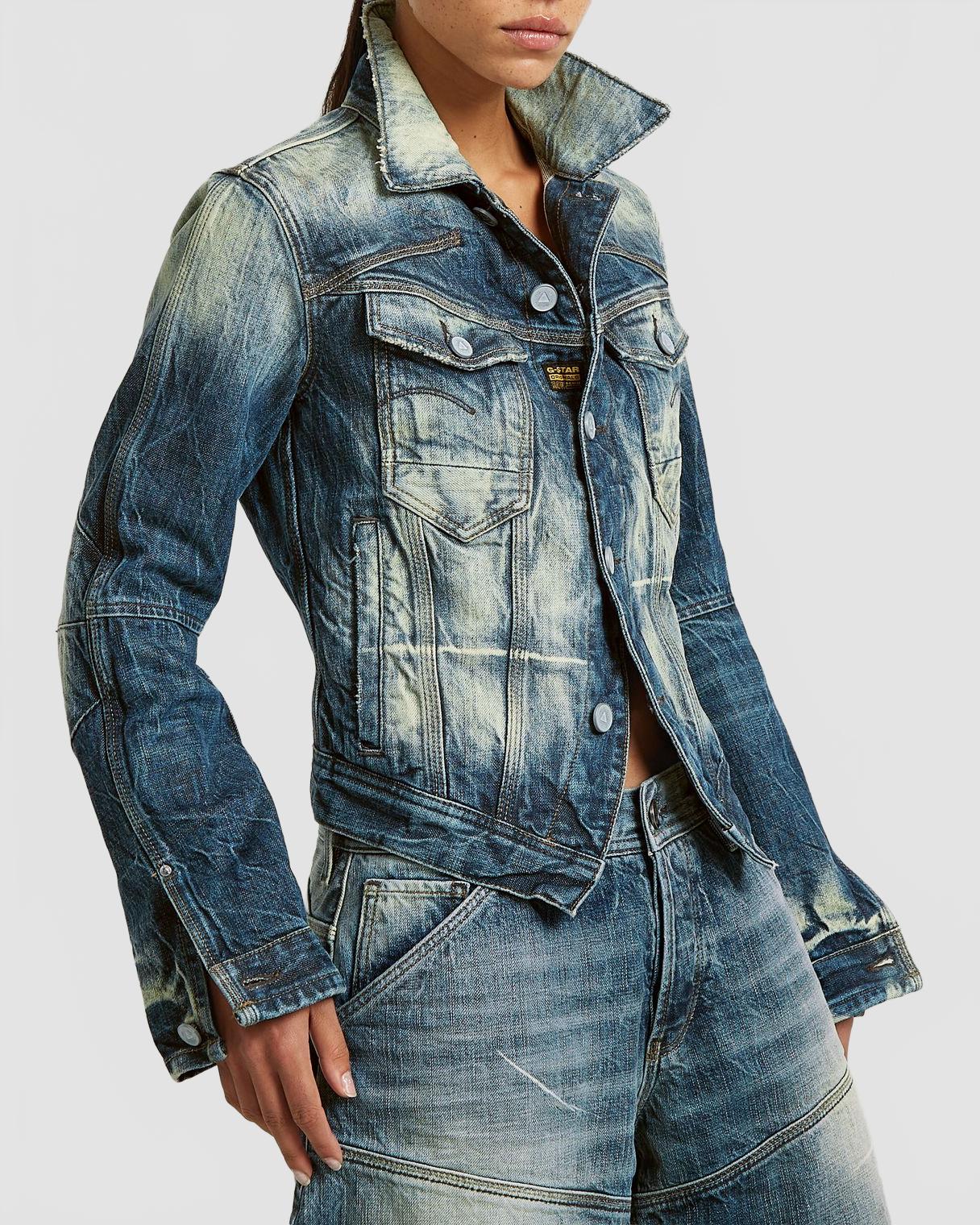 g star veste selvedge rr vinny   femme bleu fonce 2520 25282 2529