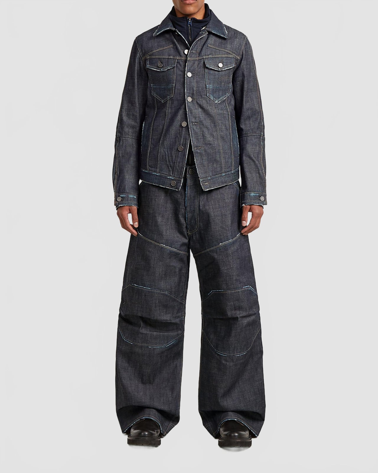 g star veste selvedge rr vinny   homme bleu fonce 2520 25288 2529