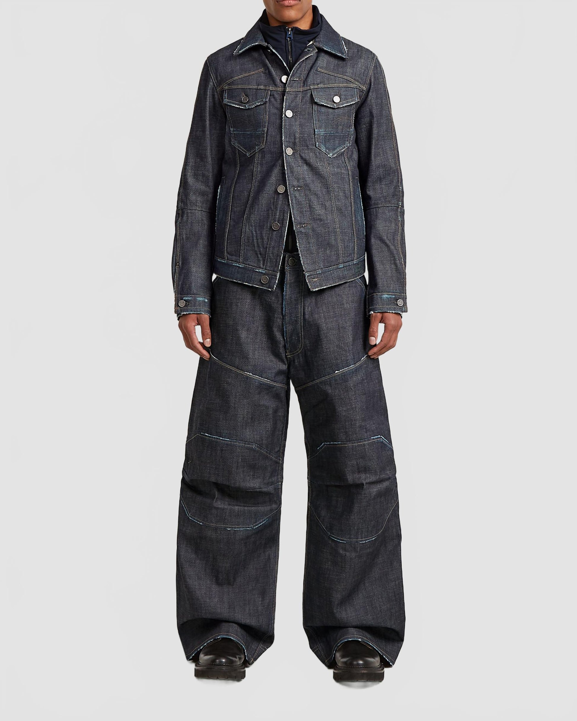 g star veste selvedge rr vinny   homme bleu fonce 2520 25288 2529