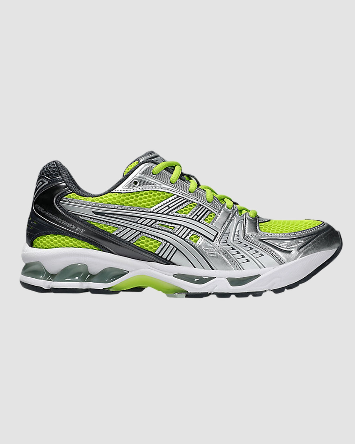 gel kayano 14   asics   lime zest pure silver 1