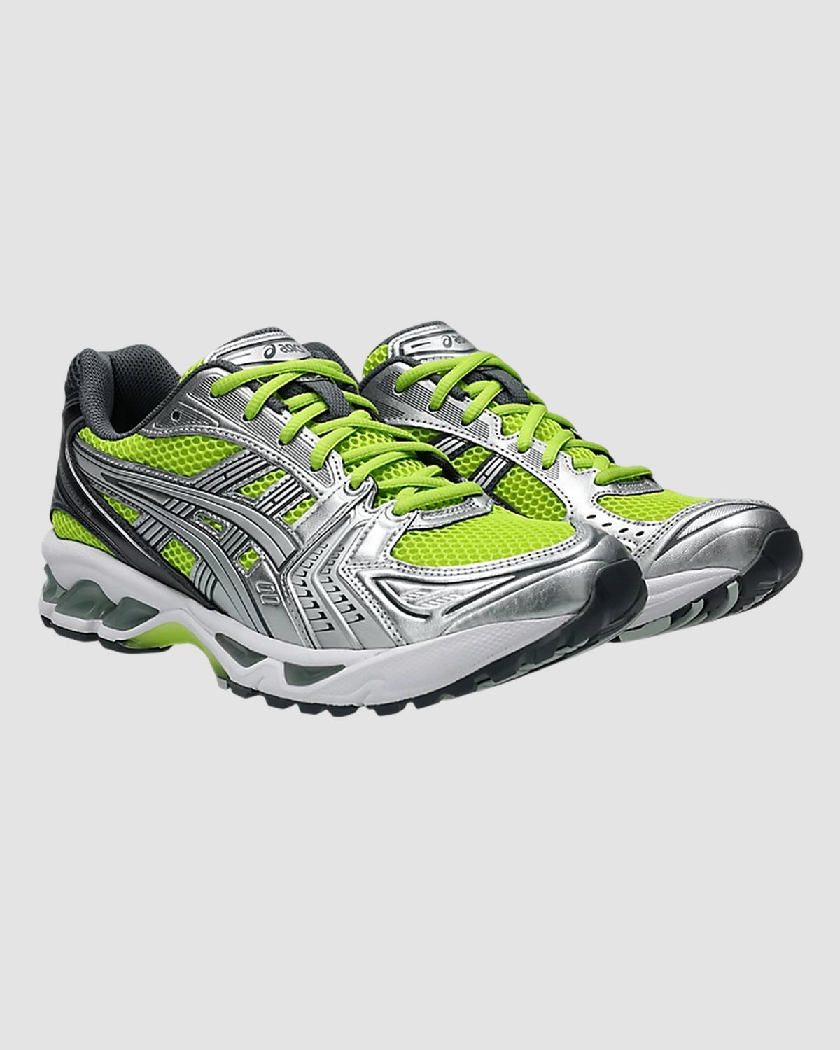 gel kayano 14   asics   lime zest pure silver 3