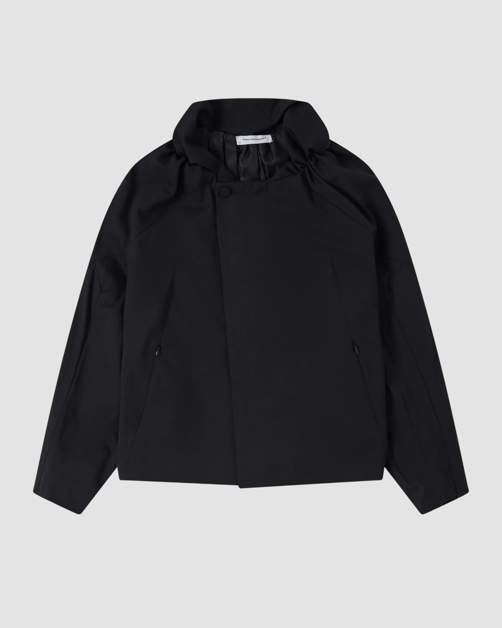 helmond gathered blouson   kiko kostadinov   crow black 1