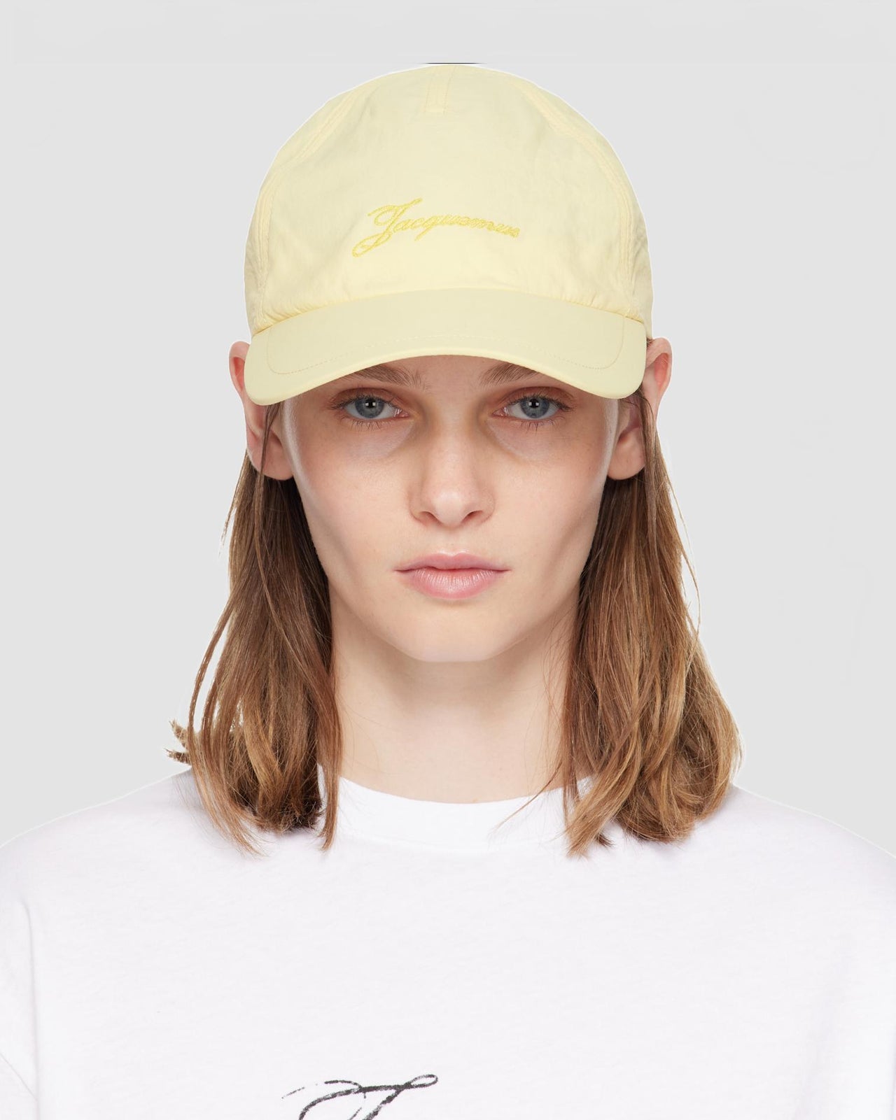 jacquemus casquette de baseball baluchon jaune