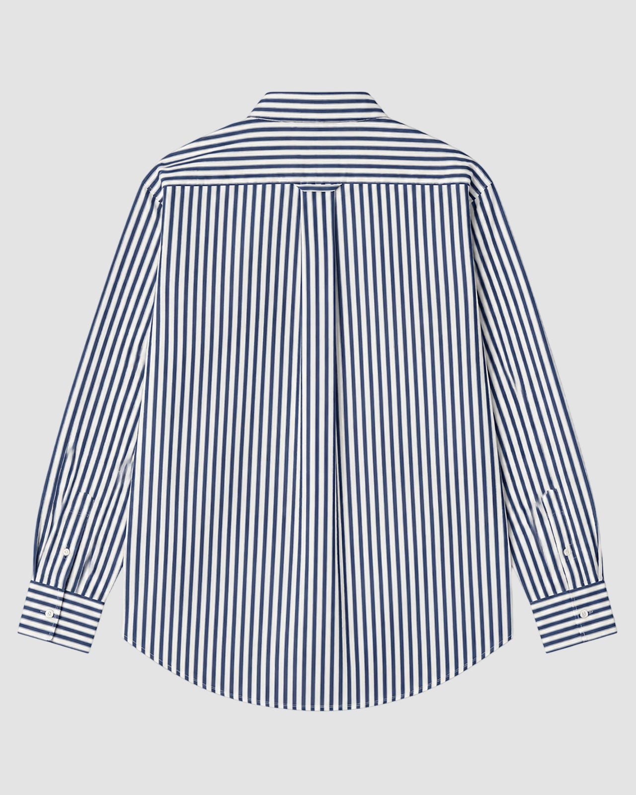 large fit shirt with double sleeves and removable collar   ami   royal blue white 2