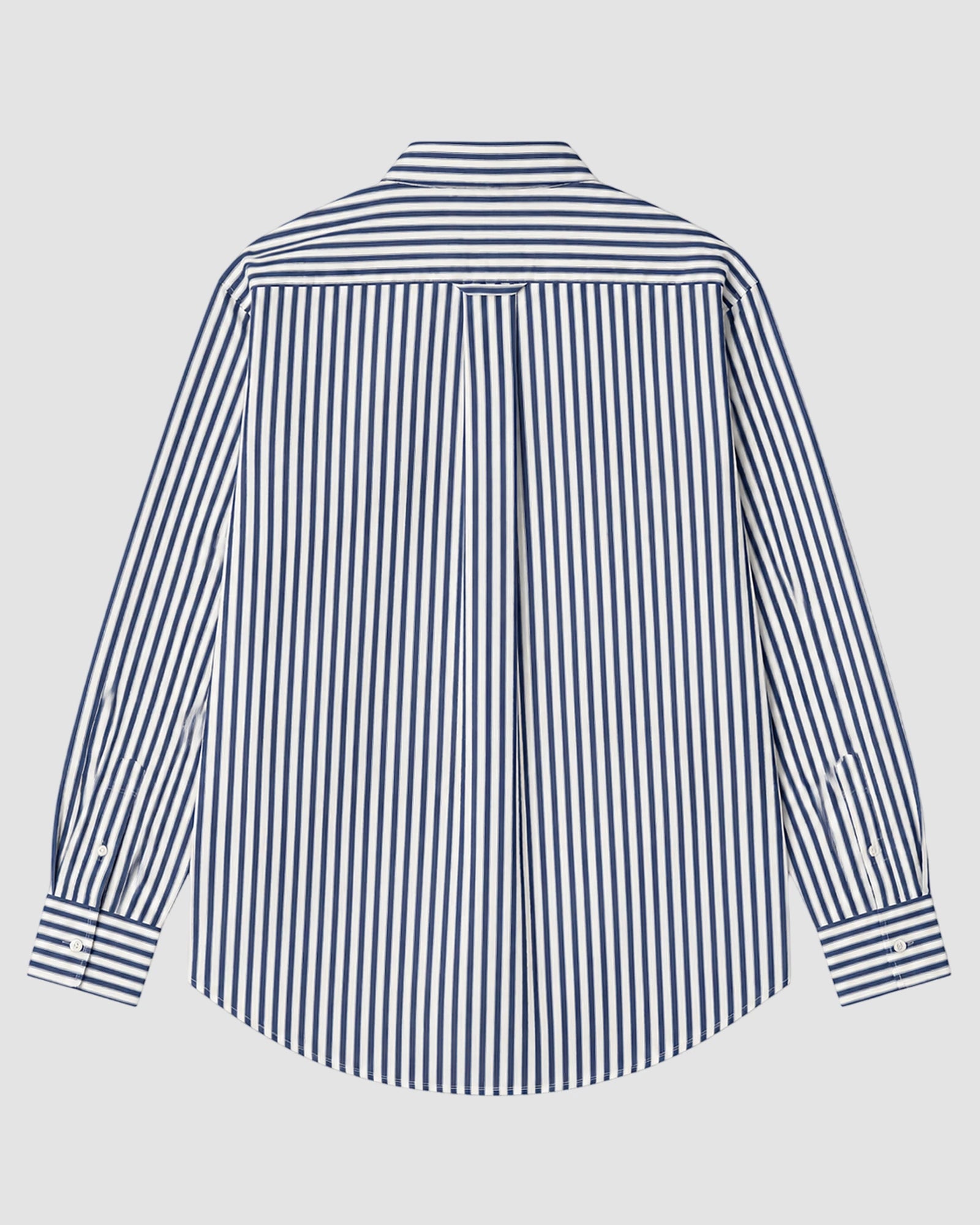large fit shirt with double sleeves and removable collar   ami   royal blue white 2