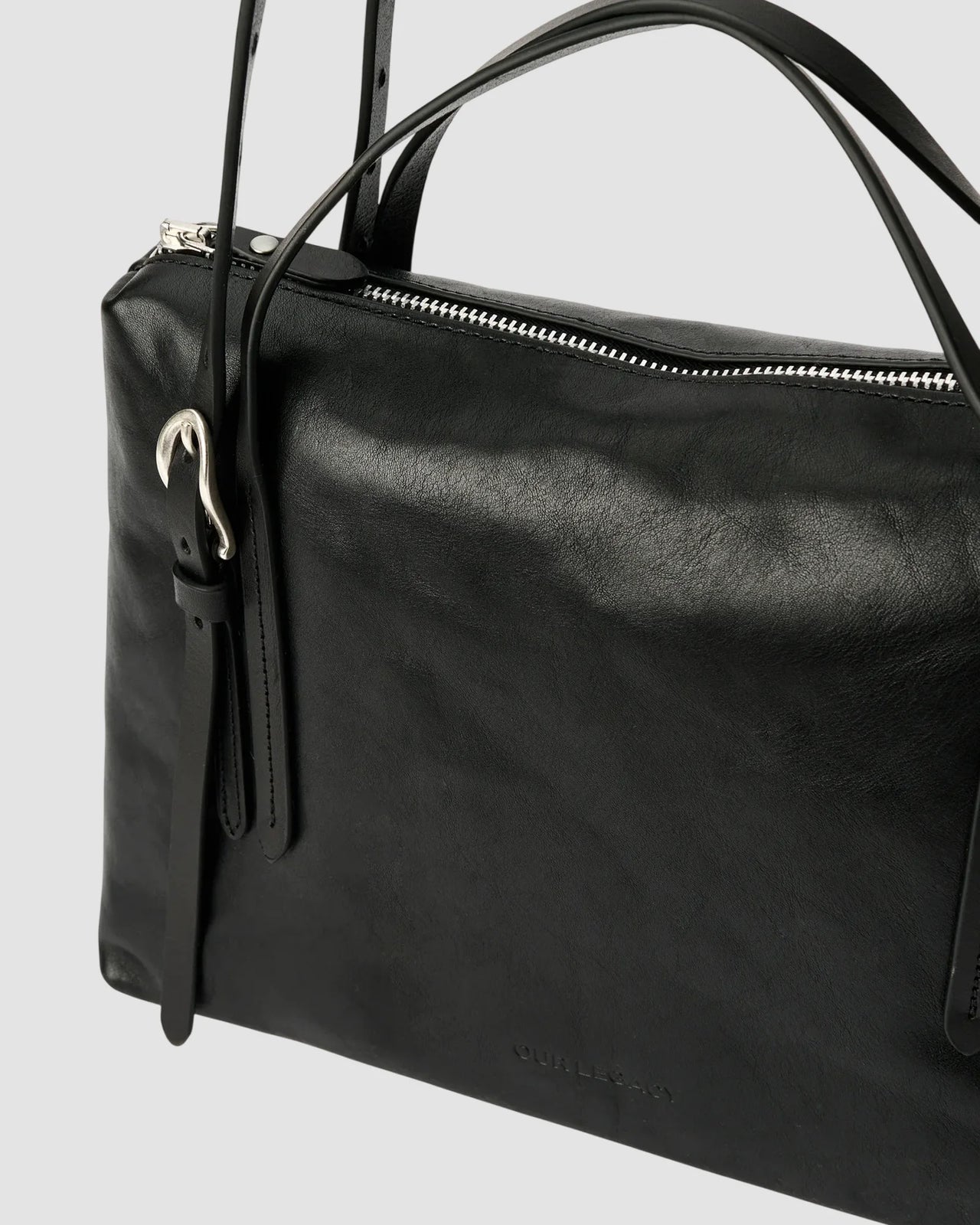 lever shoulder bag   our legacy   tire black forever cowhide 3