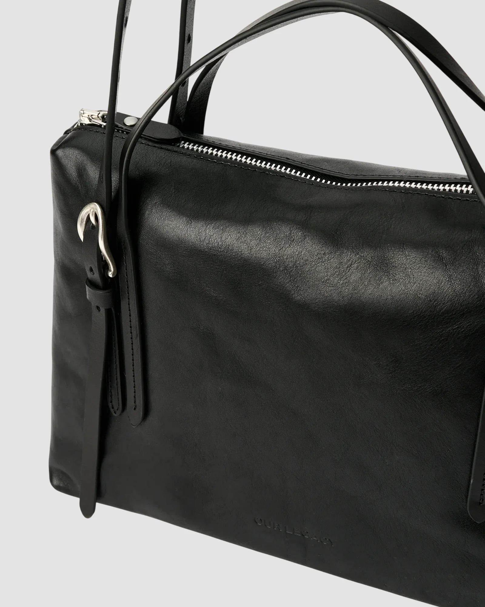 lever shoulder bag   our legacy   tire black forever cowhide 3