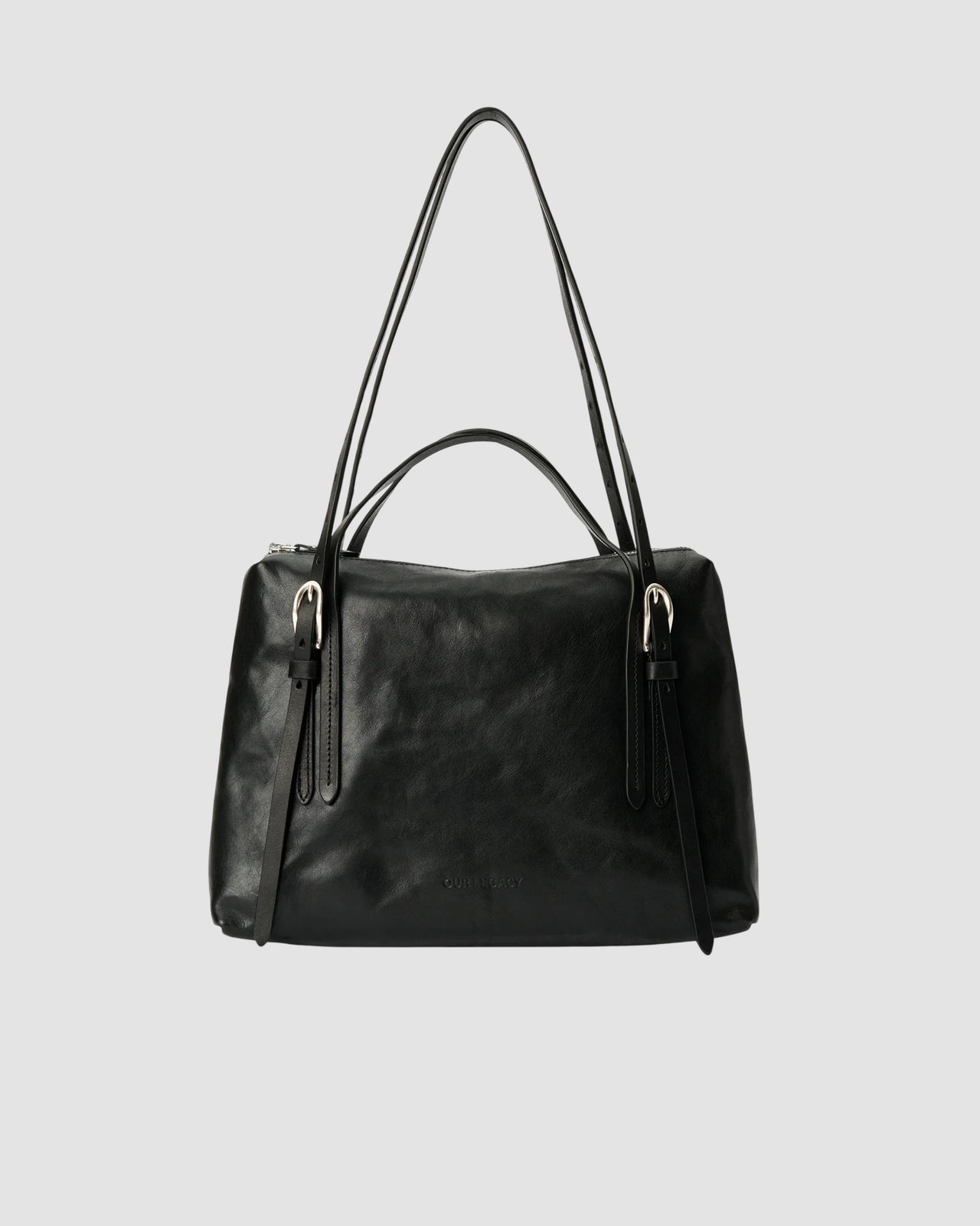 lever shoulder bag   our legacy   tire black forever cowhide 4