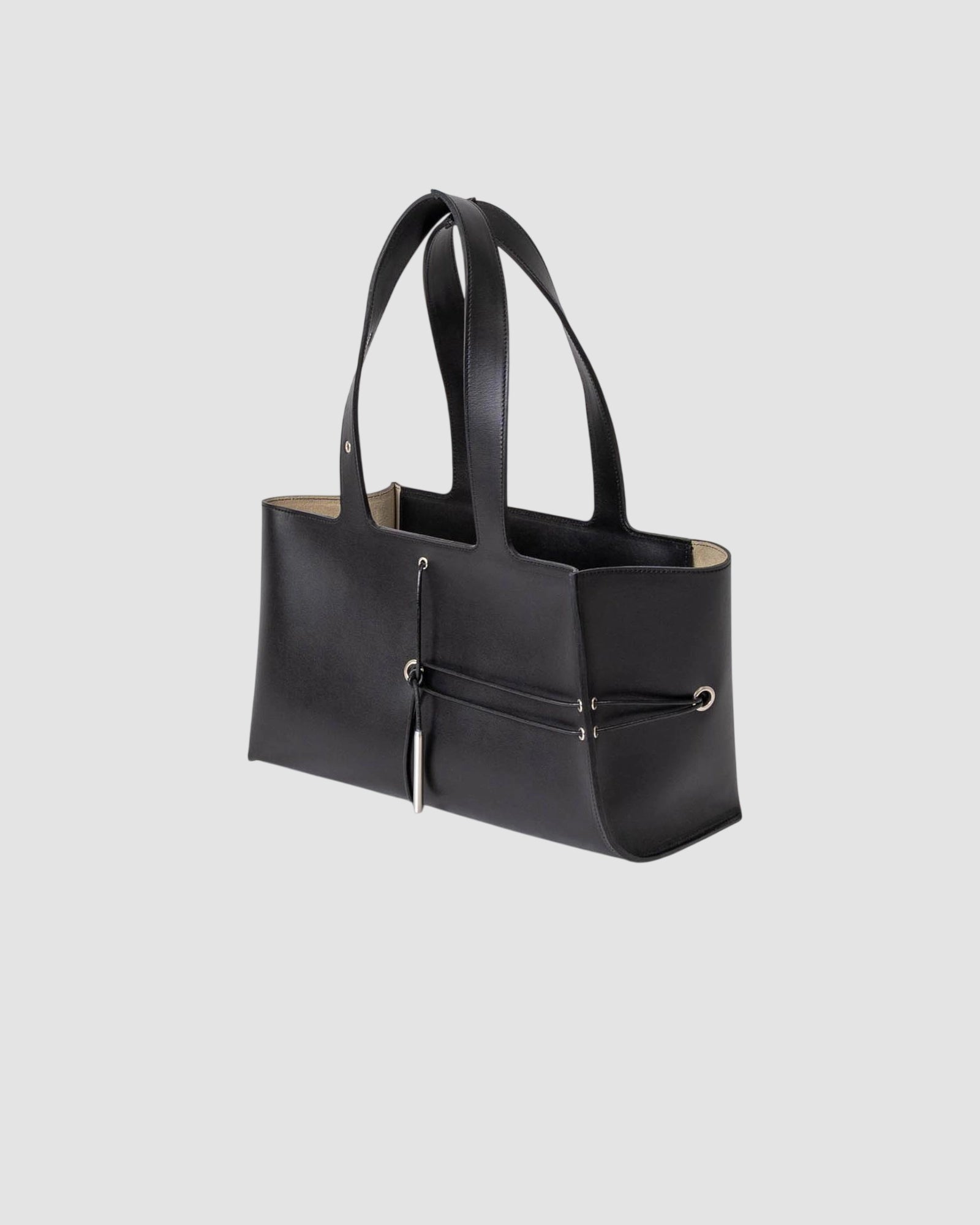 loaf bag   six 95   black leather string 2