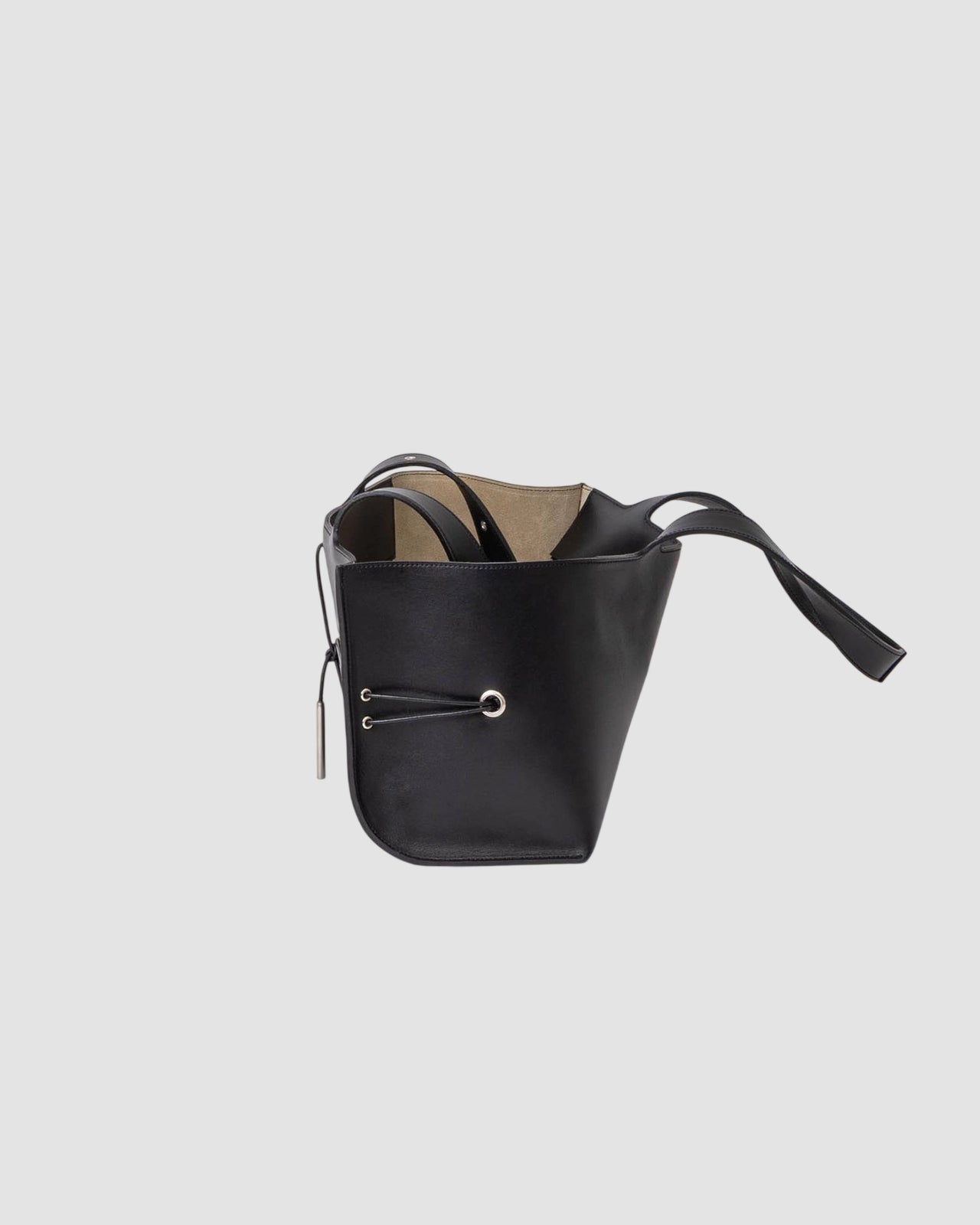 loaf bag   six 95   black leather string 3