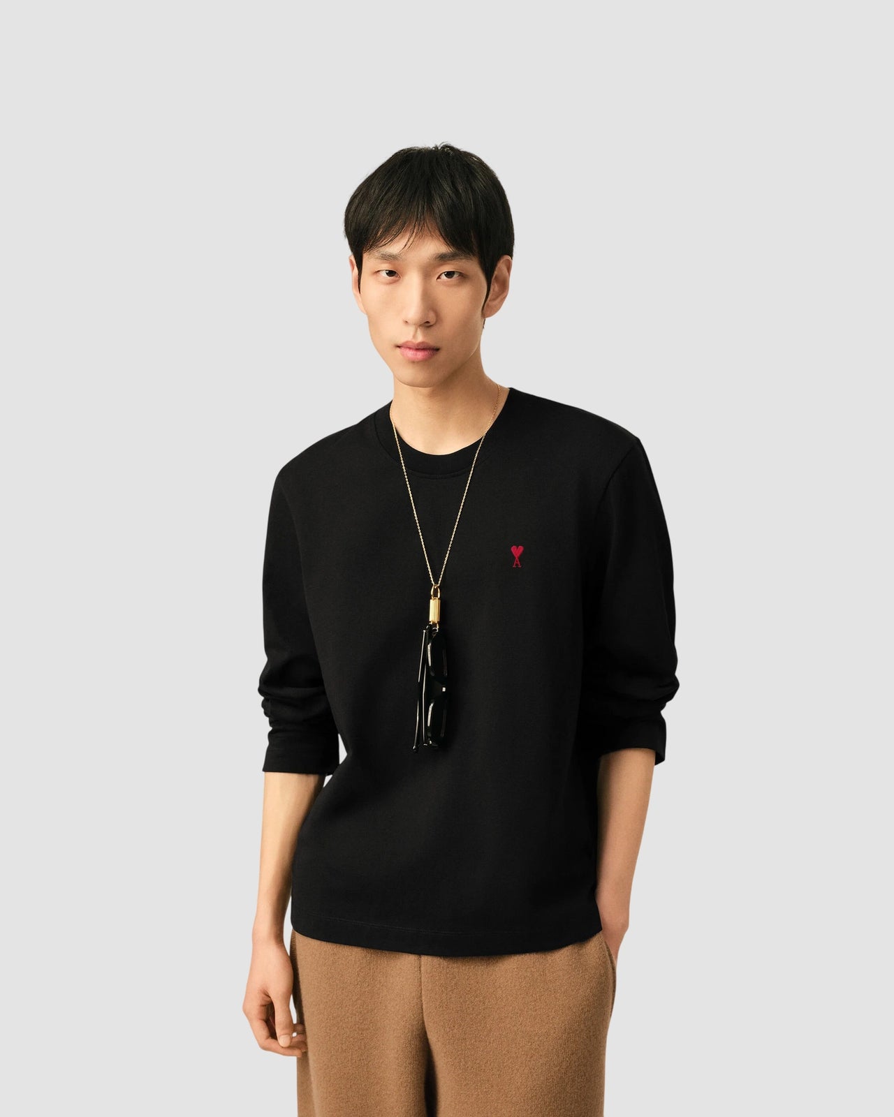 longlseeves tshirt with red ami de coeur   black 2