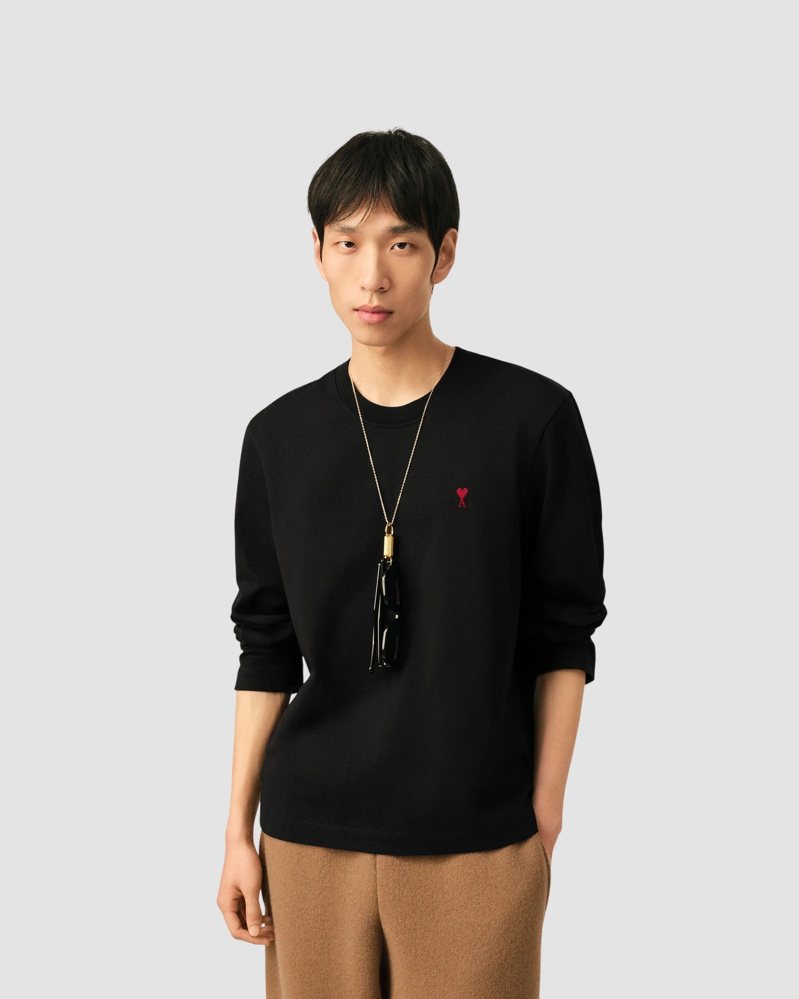 longlseeves tshirt with red ami de coeur   black 2