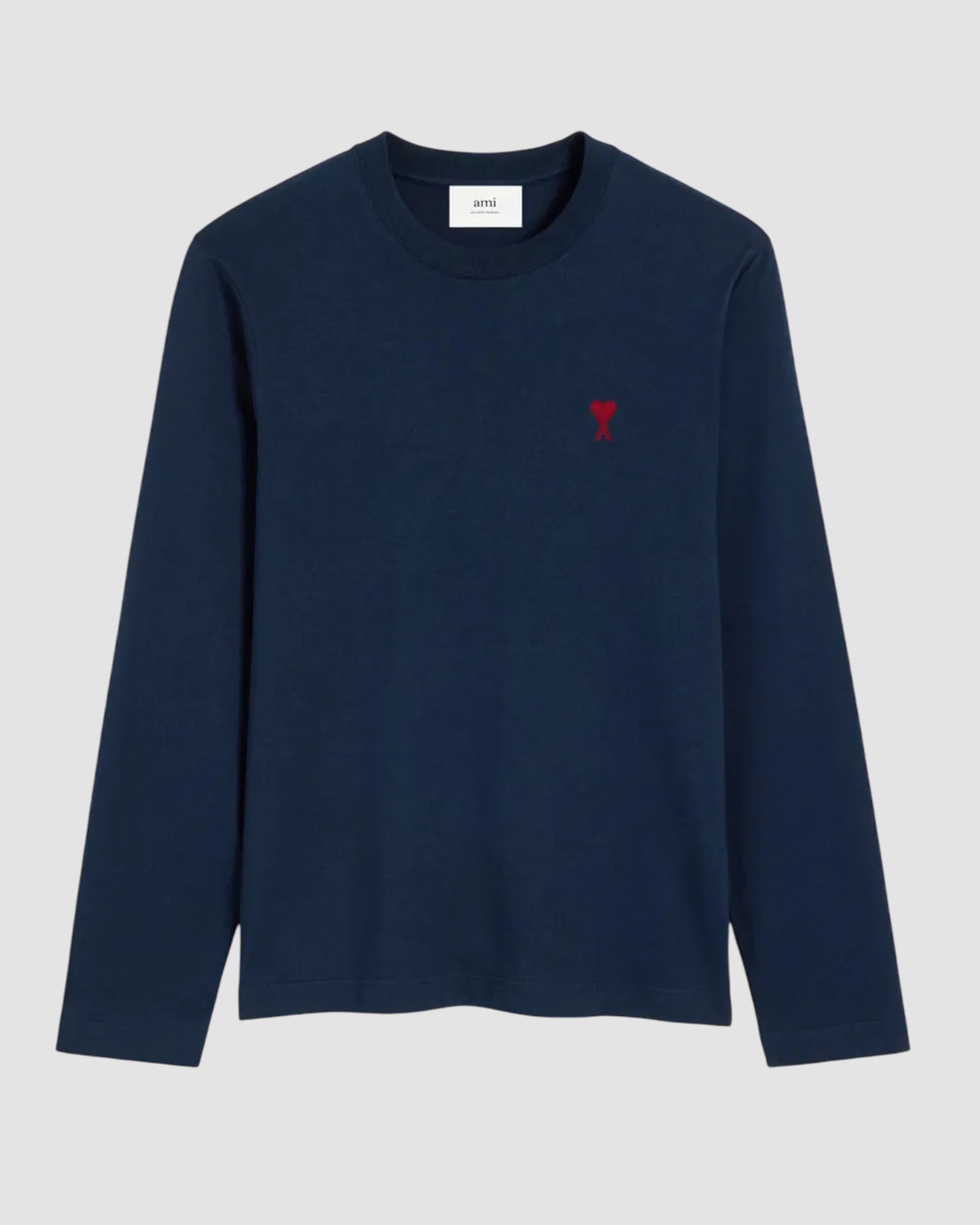 longlseeves tshirt with red ami de coeur   night blue 1