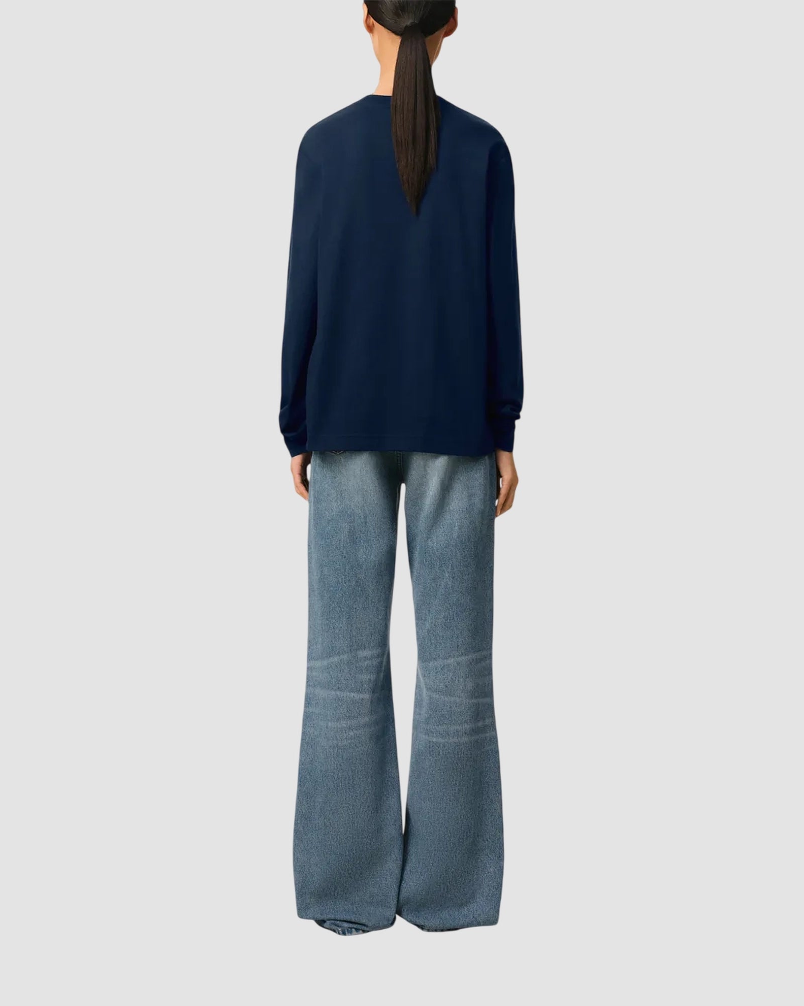 longlseeves tshirt with red ami de coeur   night blue 2