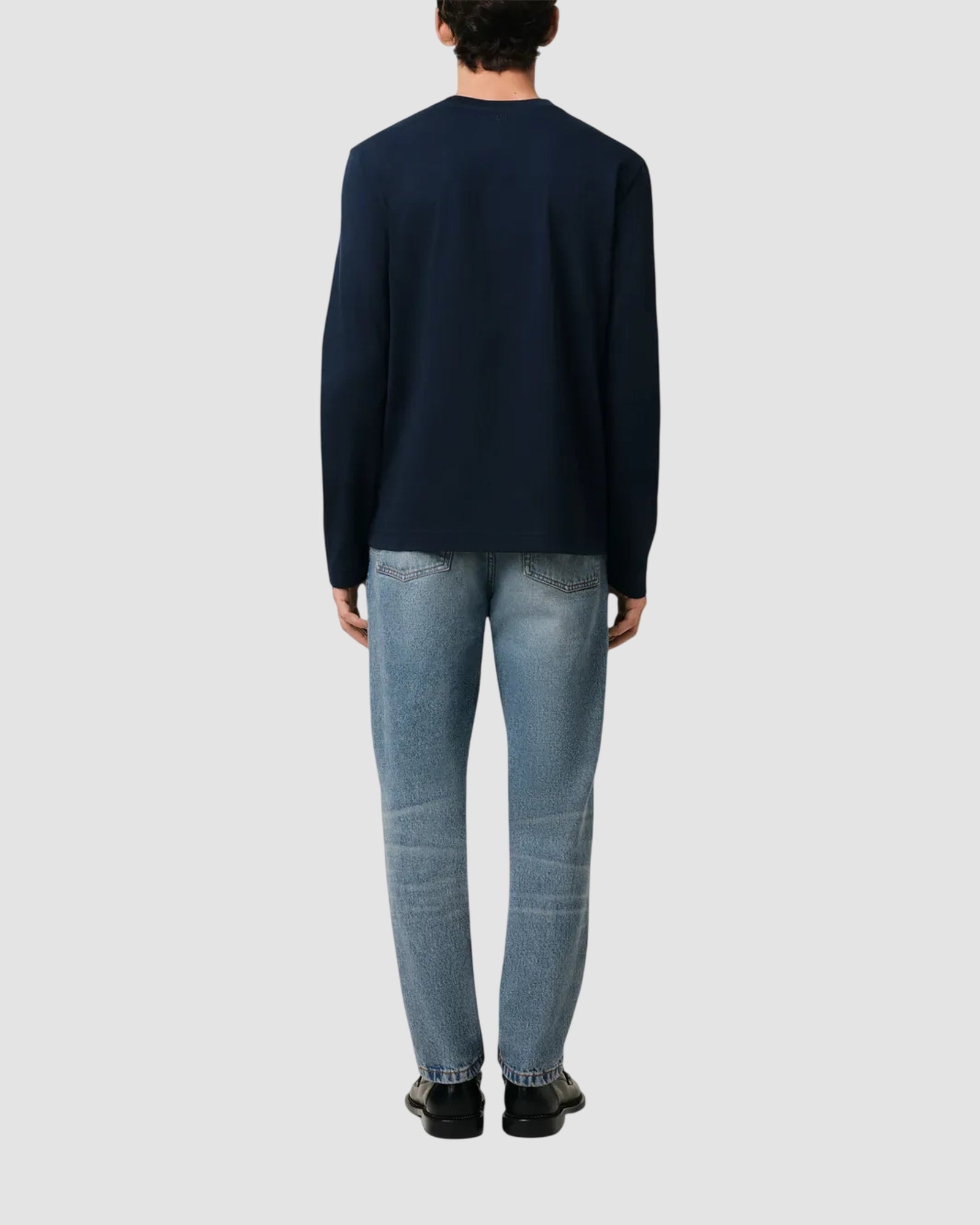 longlseeves tshirt with red ami de coeur   night blue 3