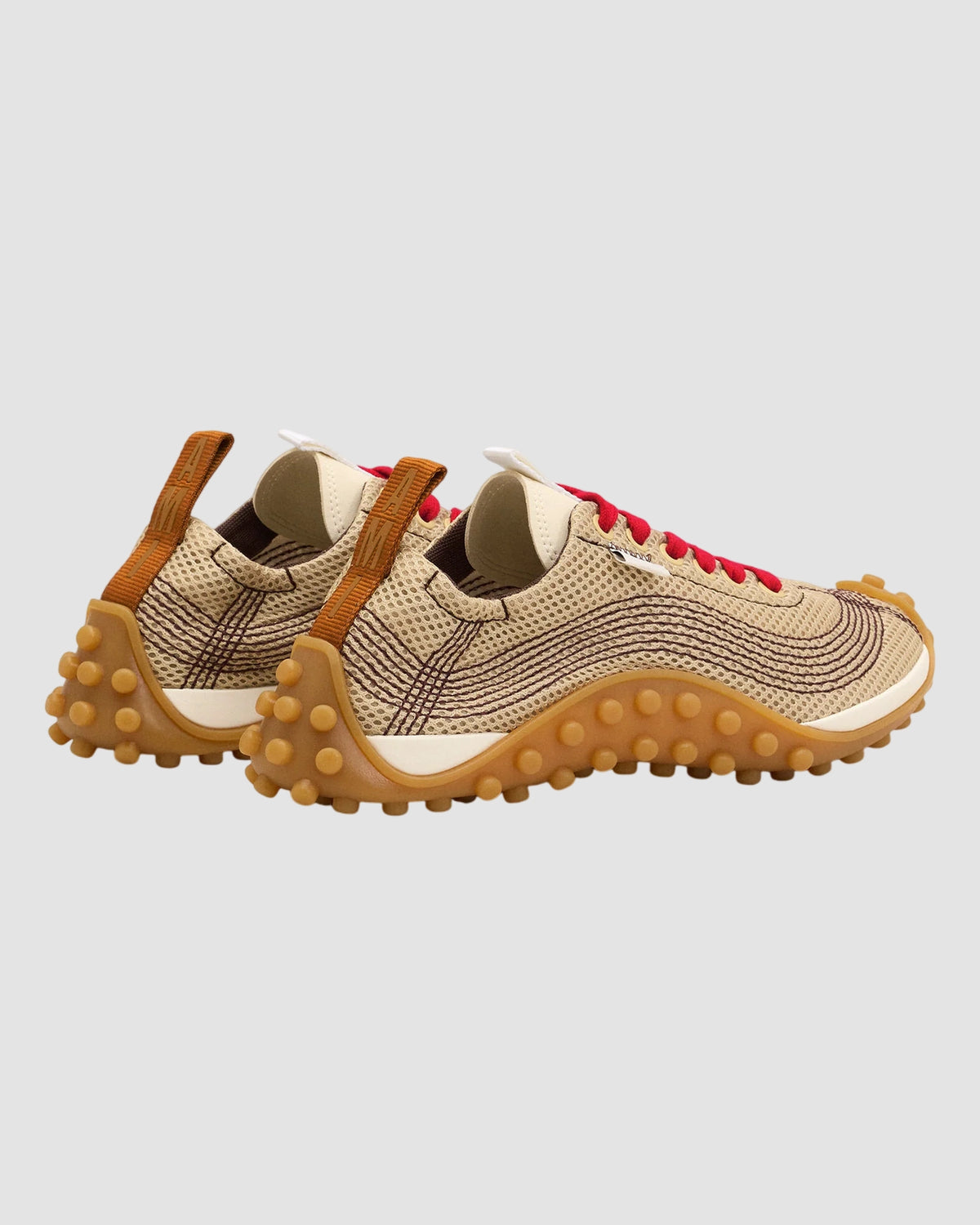 mirage sneakers   ami   mastic beige ruby red 3
