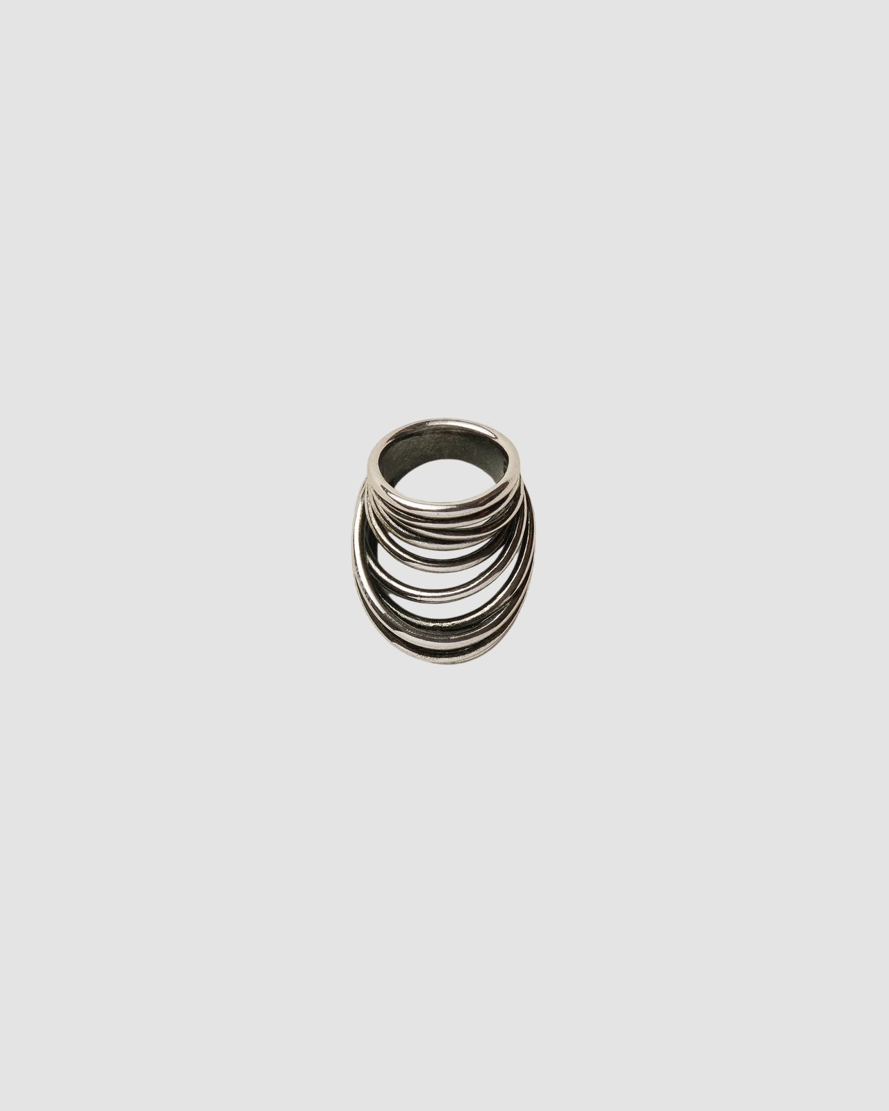 orbit multi ring   panconesi   burnished silver 1