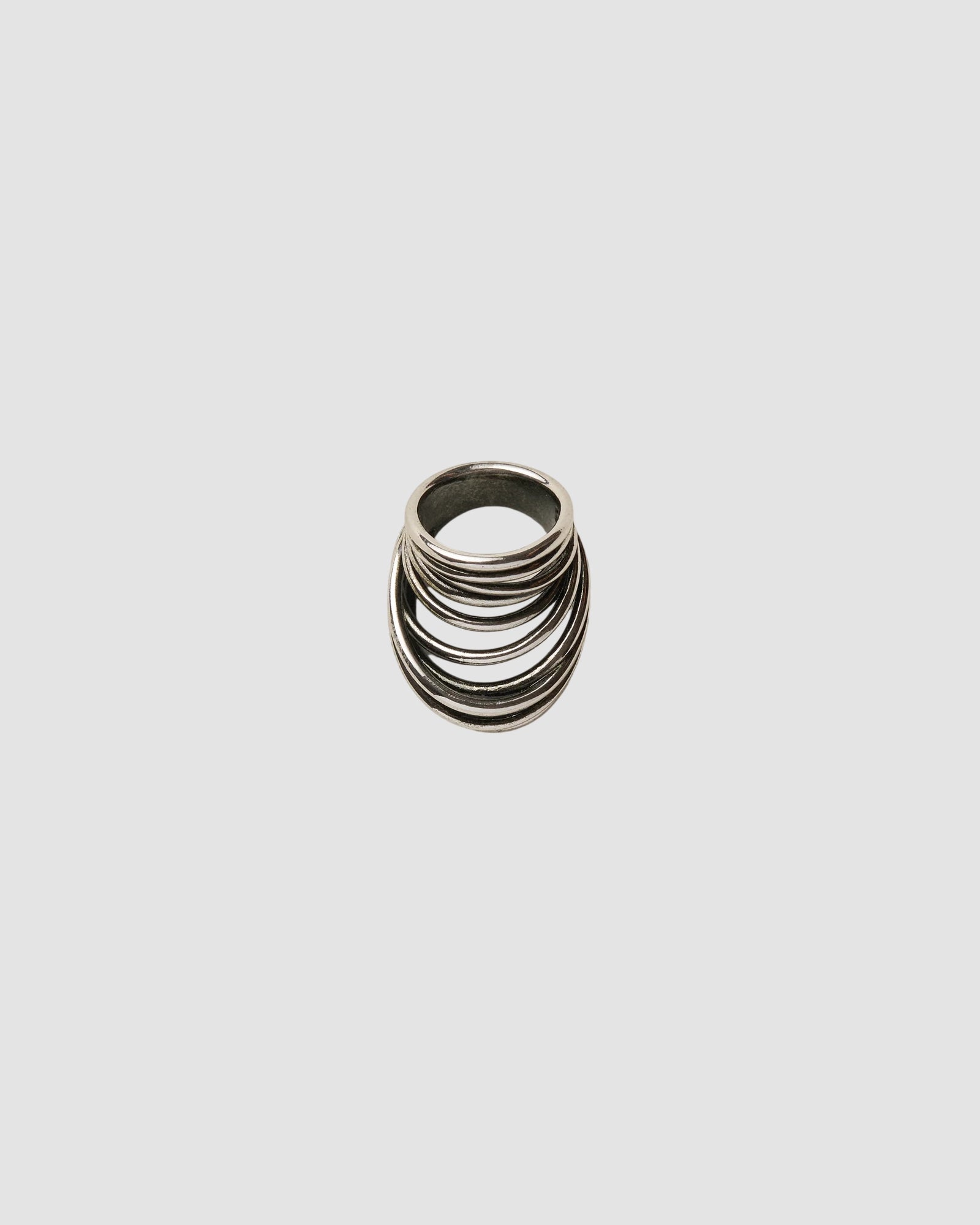 orbit multi ring   panconesi   burnished silver 1
