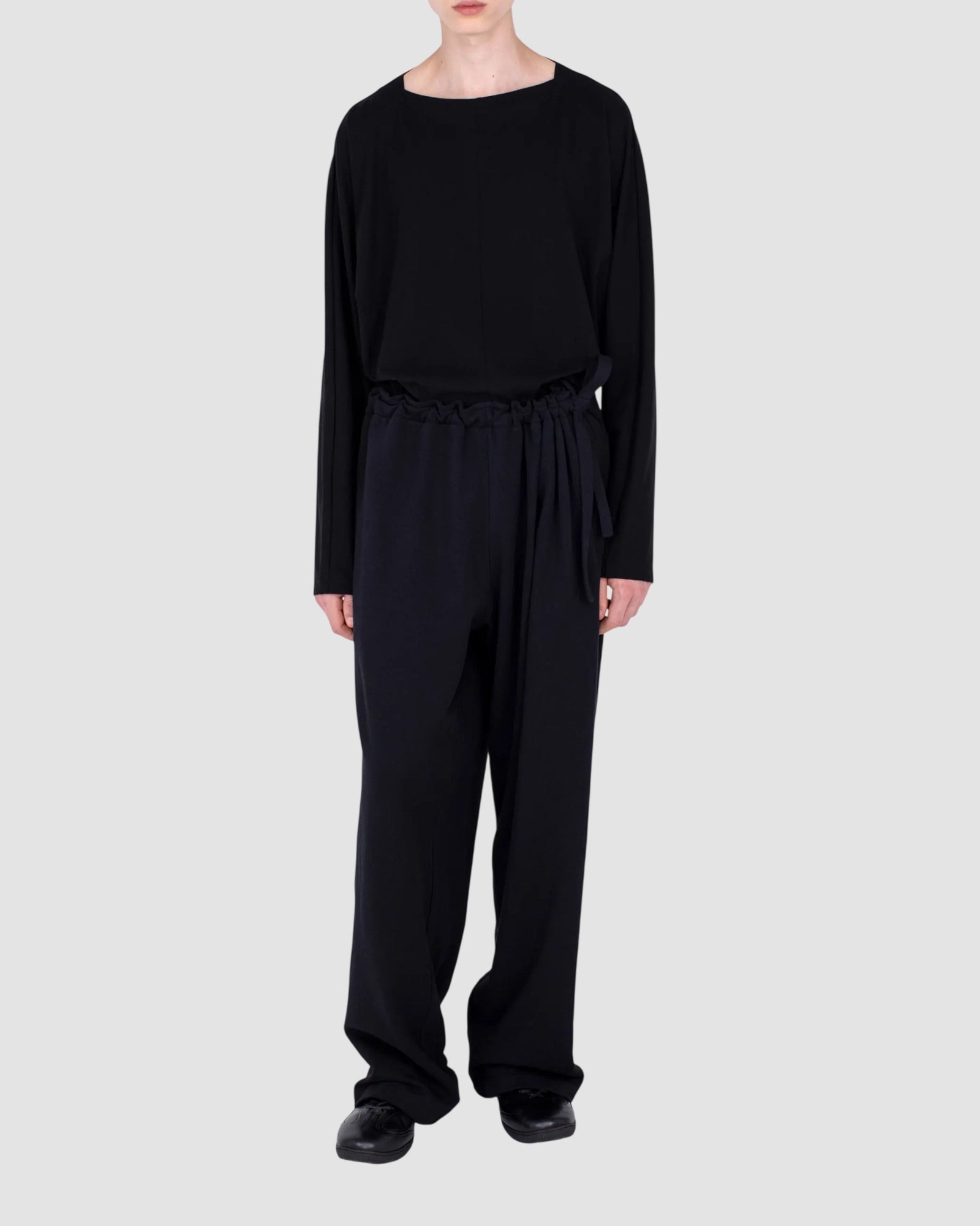 oscar wide trousers   kiko kostadinov   smooth black 2