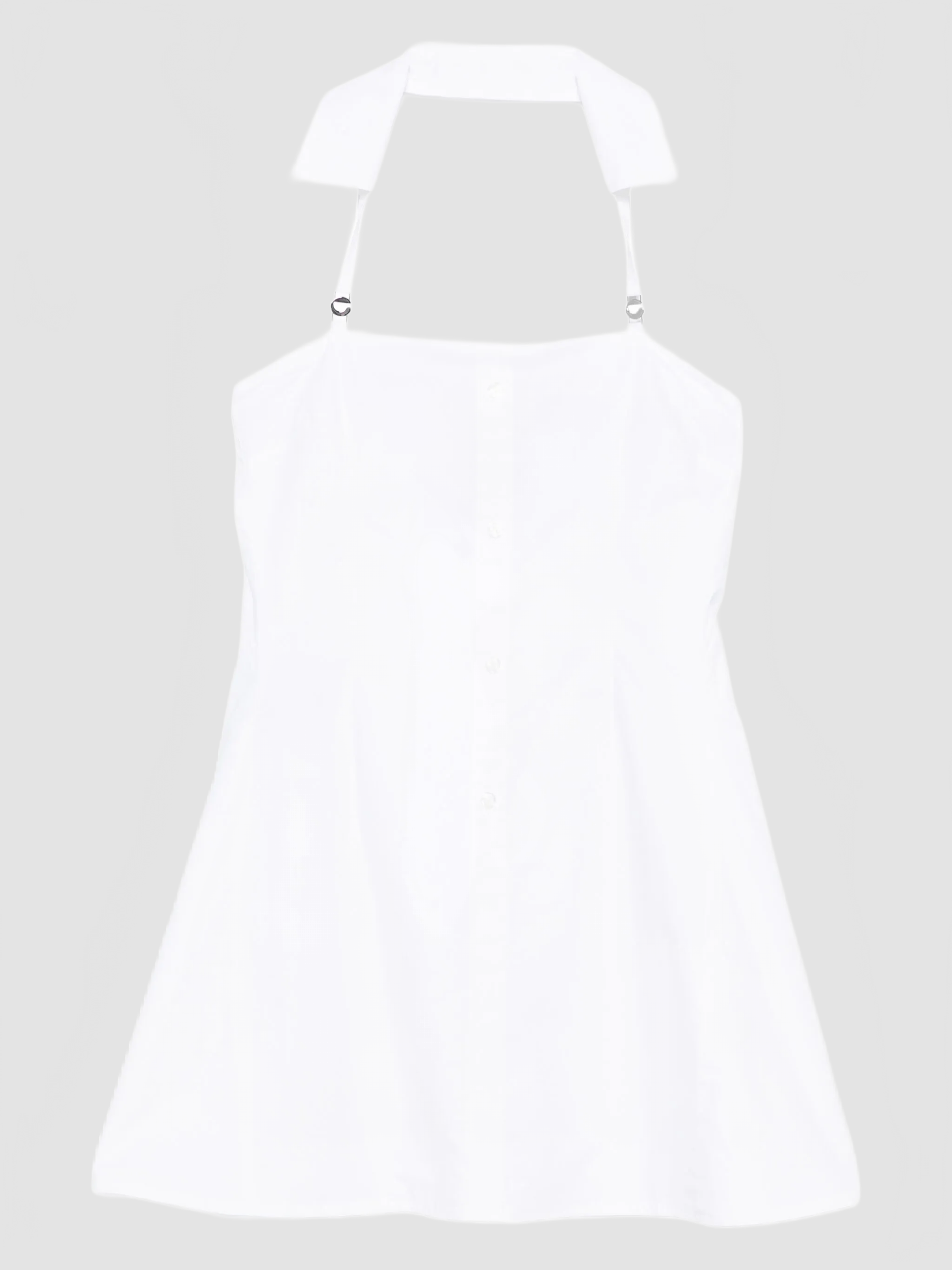 Collared Babydoll Dress - Coperni - White