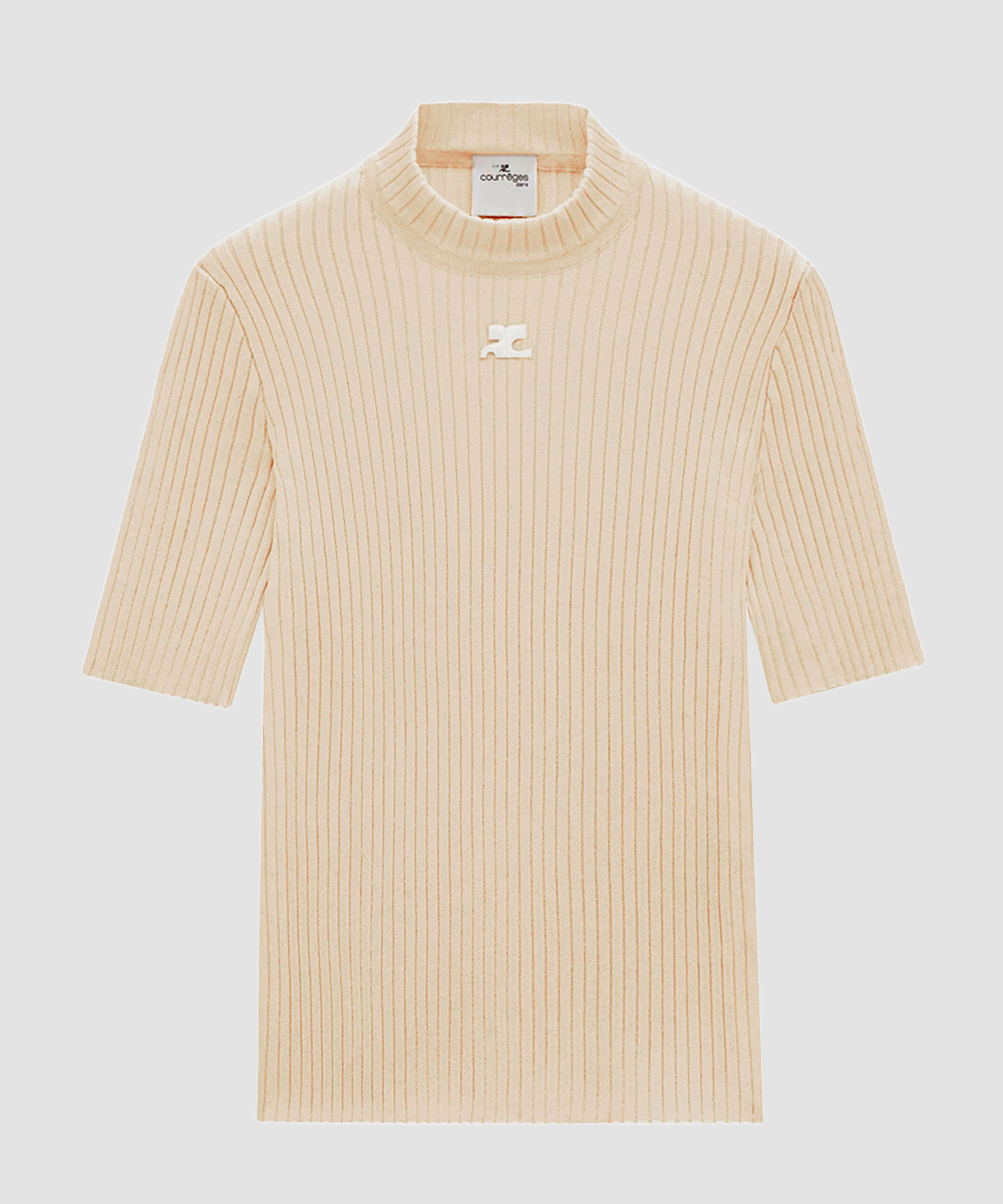 Pull Reedition manches courtes cappuccino