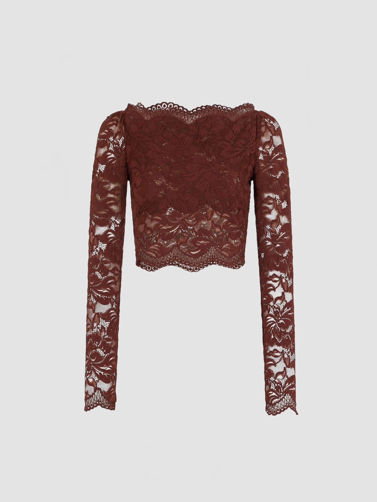 Crop Top En Dentelle - Rabanne - Cinamon Brown