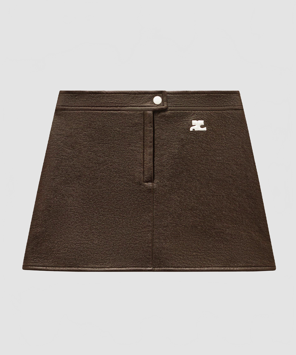 Mini Jupe Réédition en vinyle chocolat