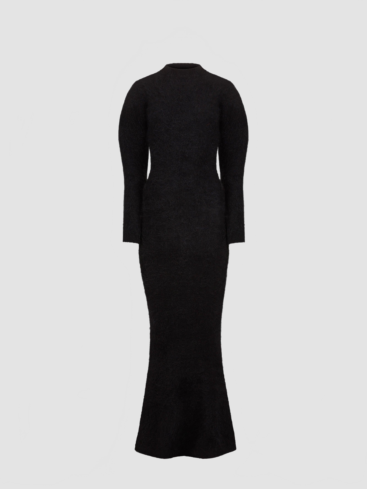 Robe Longue En Laine Et Alpaga - Nina Ricci - Black