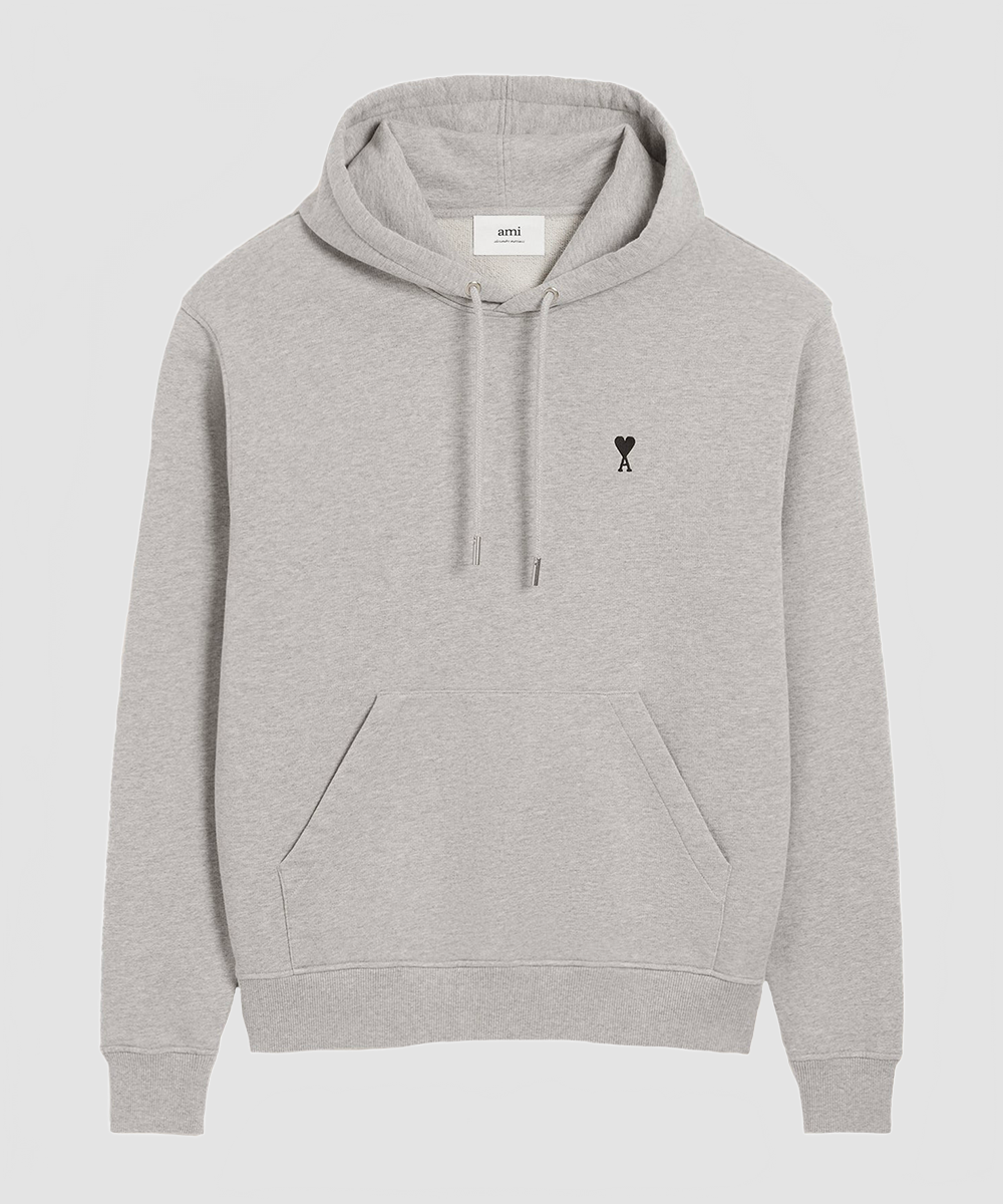 Hoodie ADC Contrast gris cendré chiné