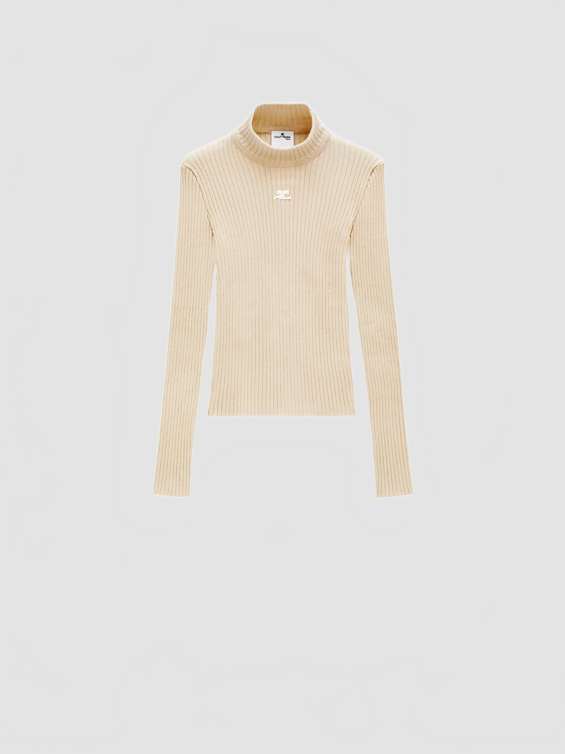 Reedition Knit Ls Jumper - Courreges - Cappuccino