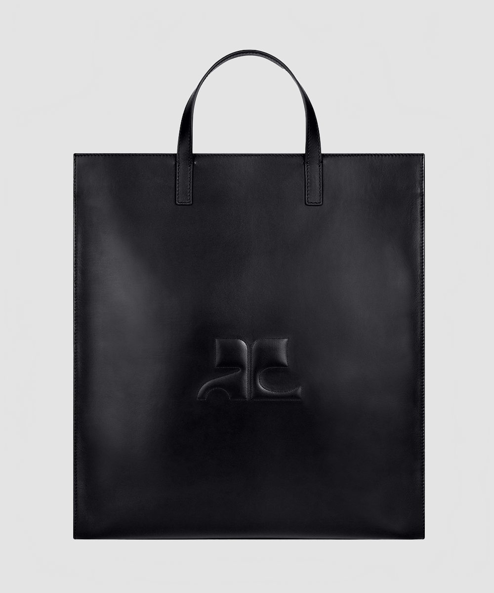 Tote Bag AC en cuir noir