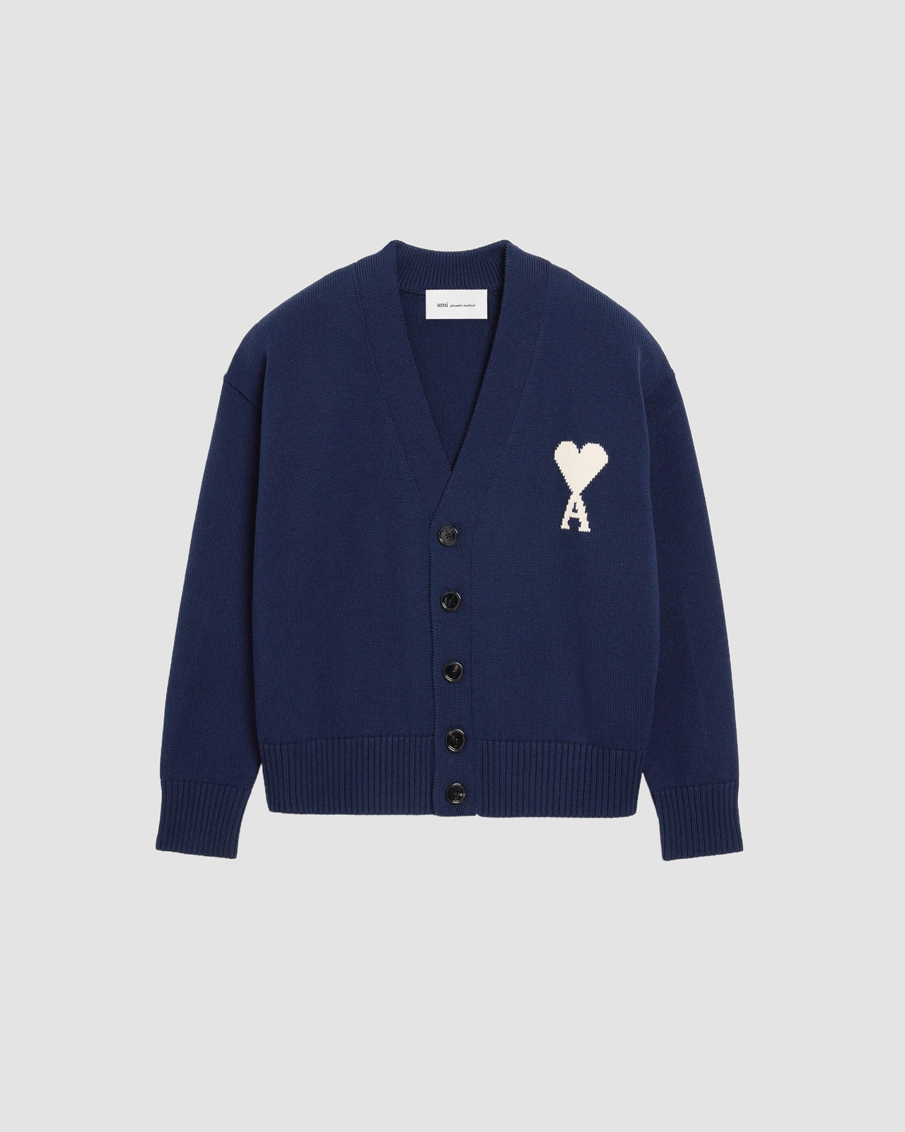 Cardigan Avec Ami De Coeur Contraste - Ami - Encre