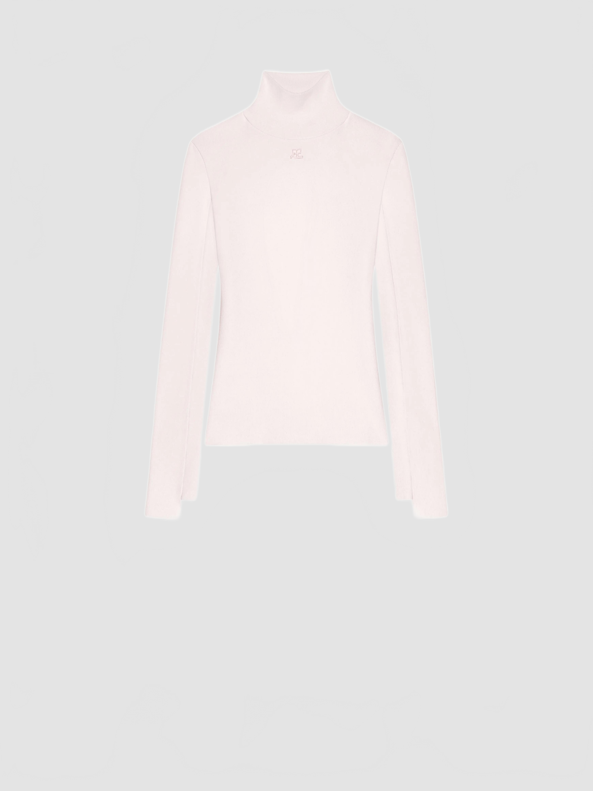 Interlock Mockneck Sweater - Courreges - Powder Pink
