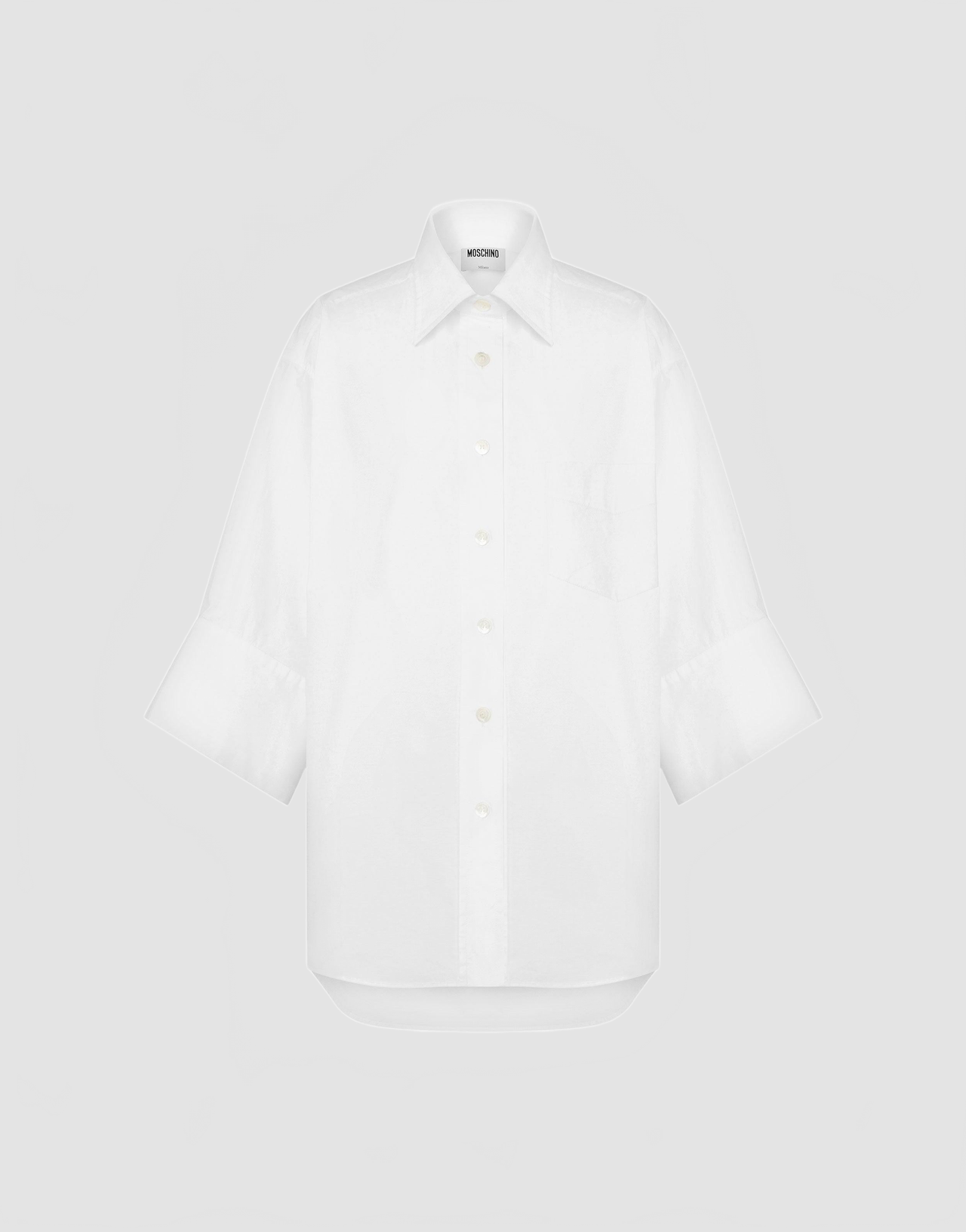 Chemise En Popeline De Coton - Moschino - White