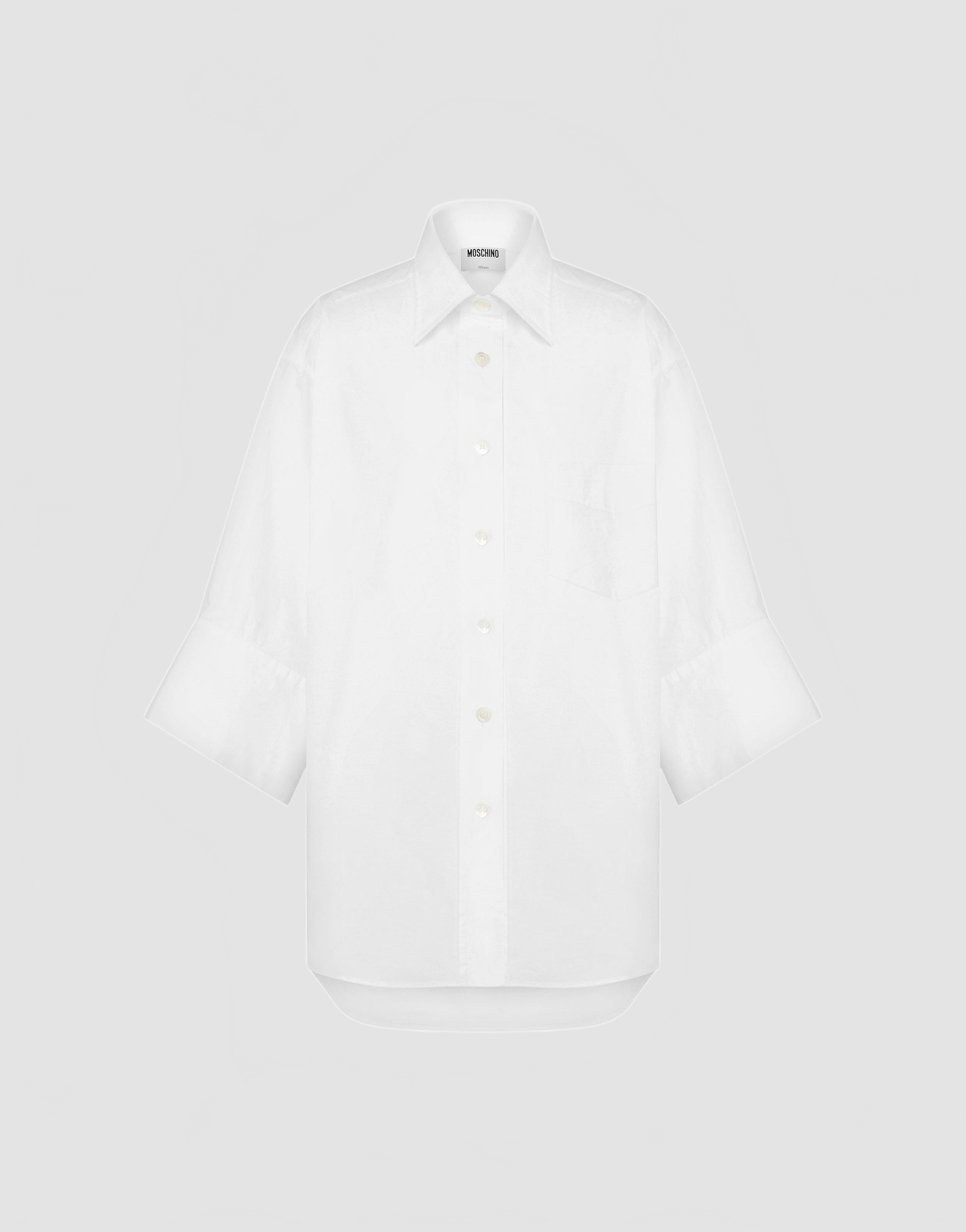 Chemise En Popeline De Coton - Moschino - White