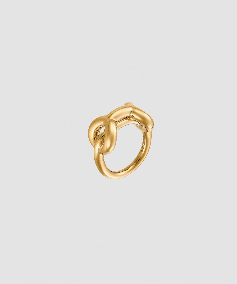 Bague binary chain vermeil