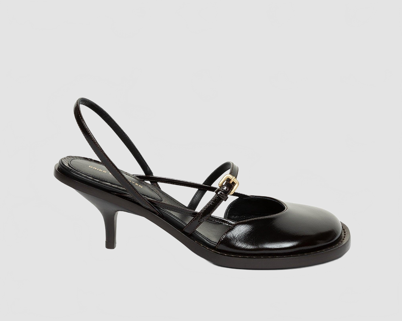 Escarpin En Cuir A Brides - Dries Van Noten - Dark Brown