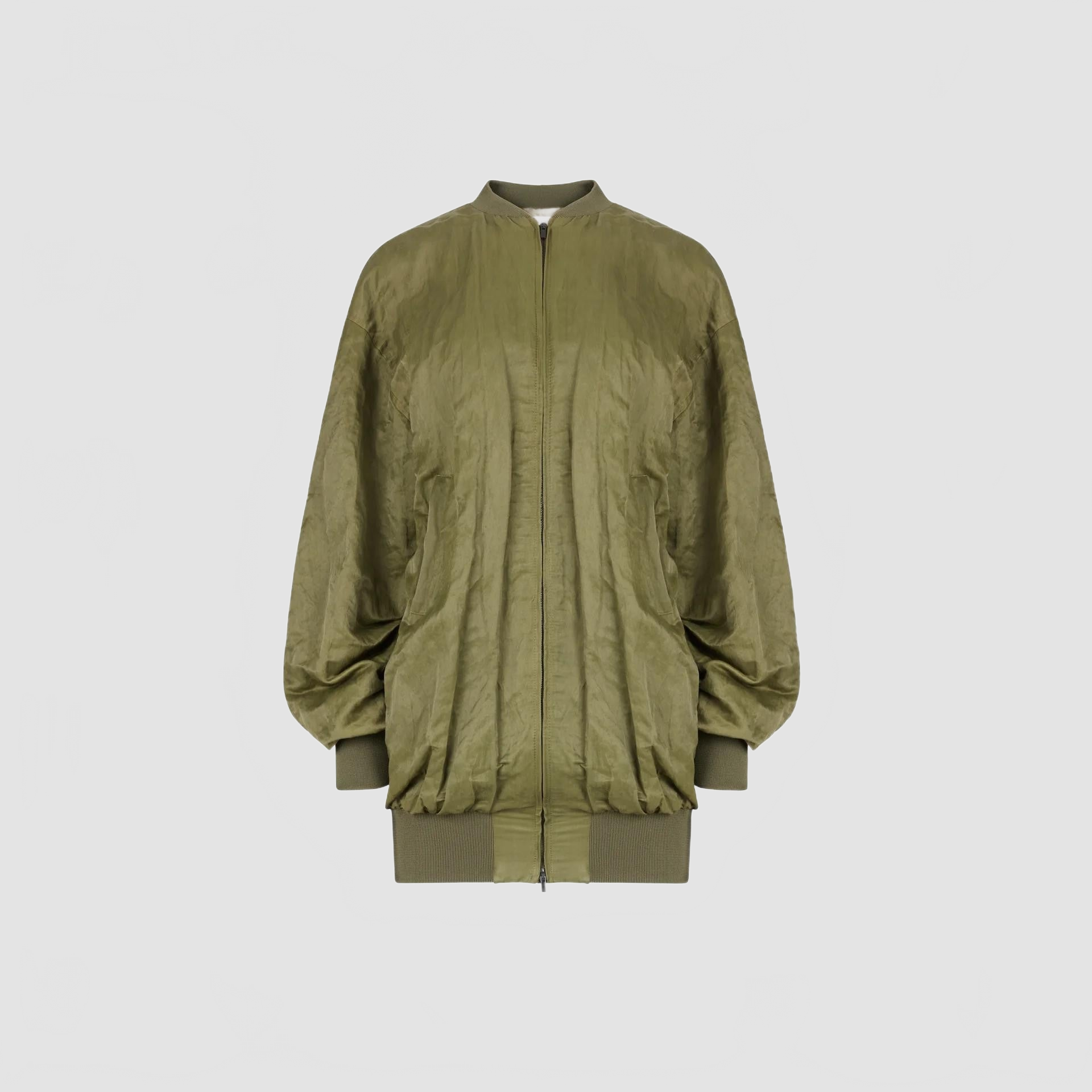 Bomber In Wrinkled Cotton - Nina Ricci - Khaki
