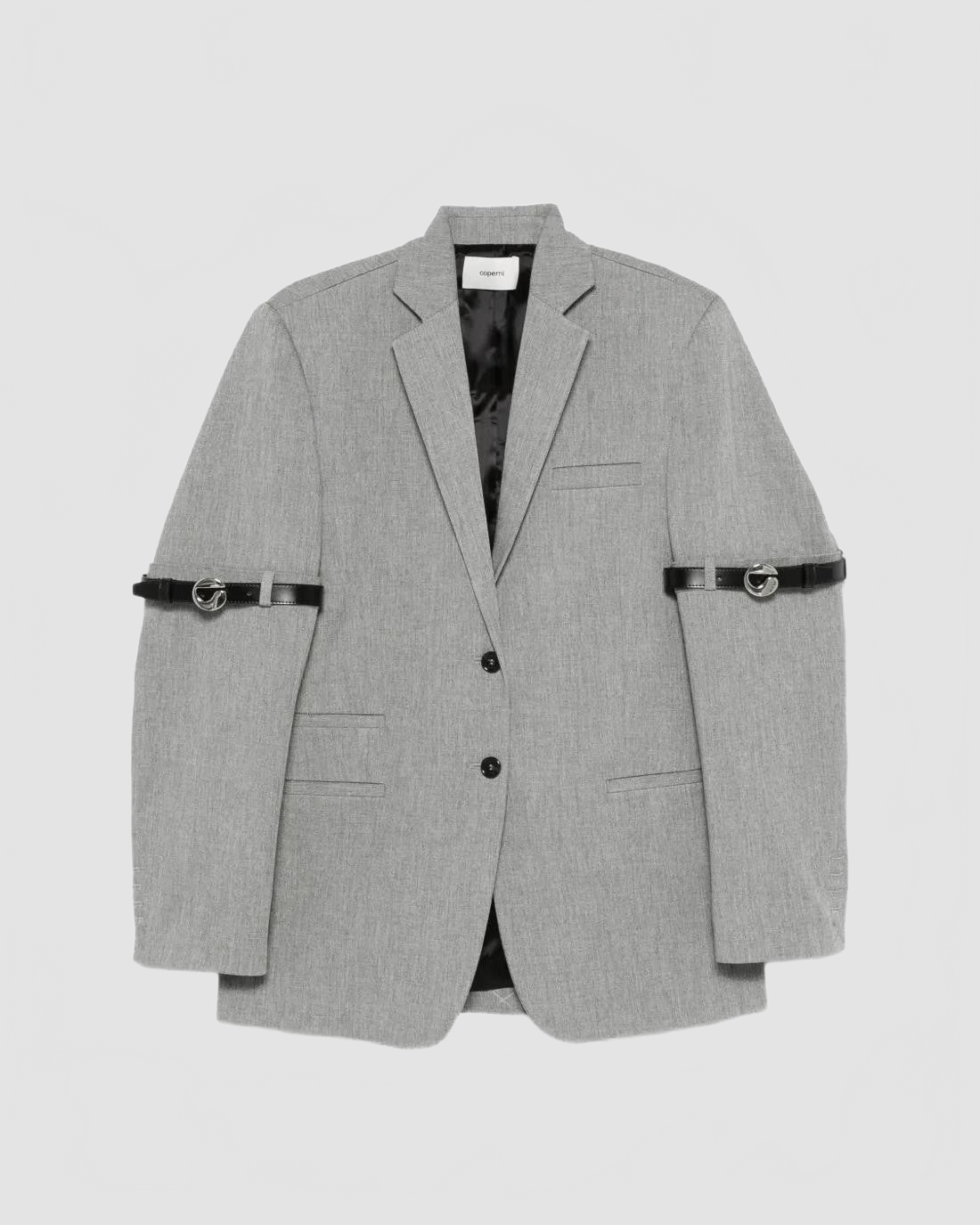 Logo Belted Blazer - Coperni - Grey