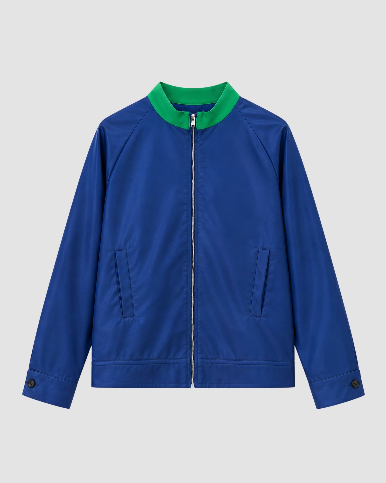oversized contrast collar jacket 2
