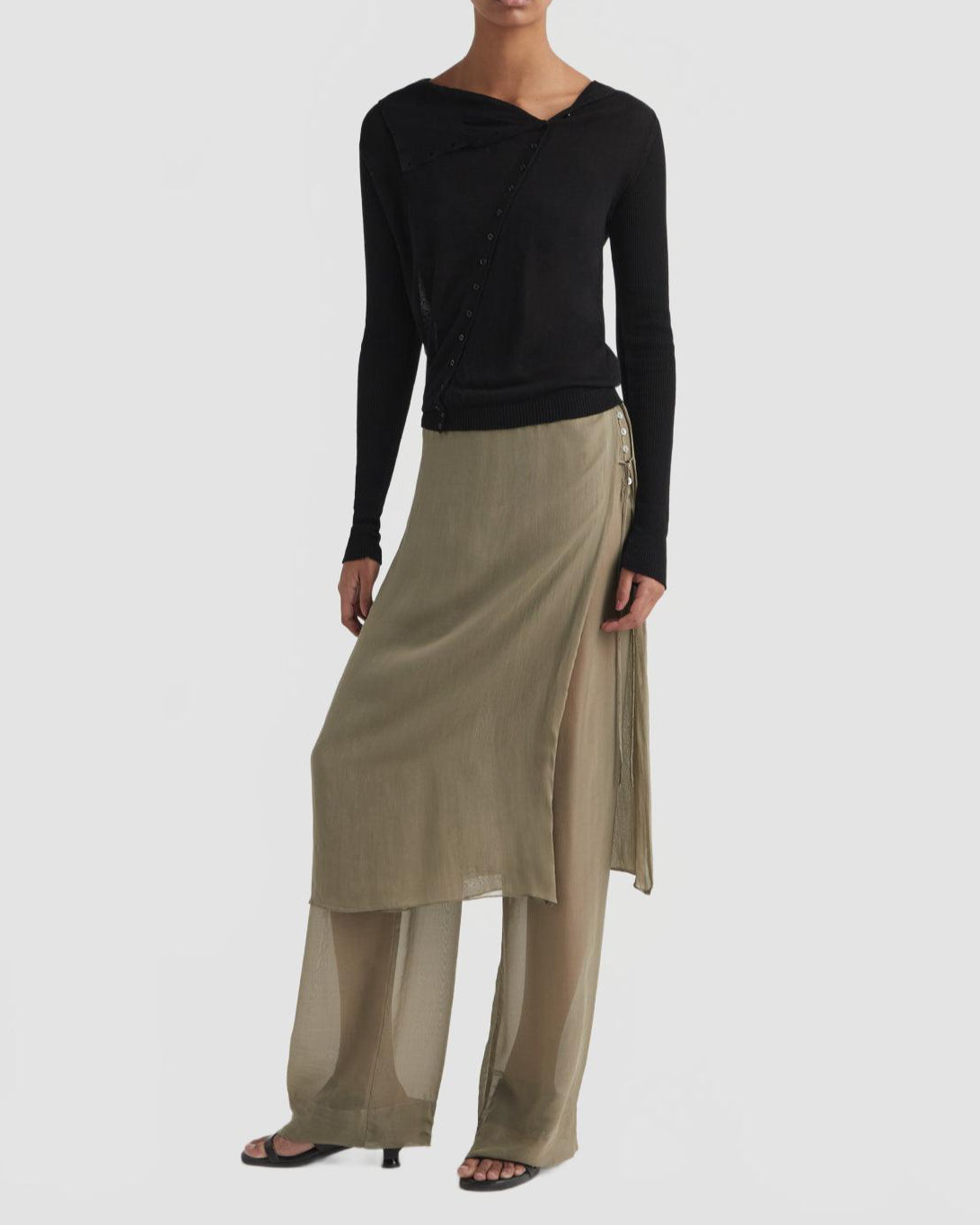pantalon LOW SILK ARCHIVE khaki 2
