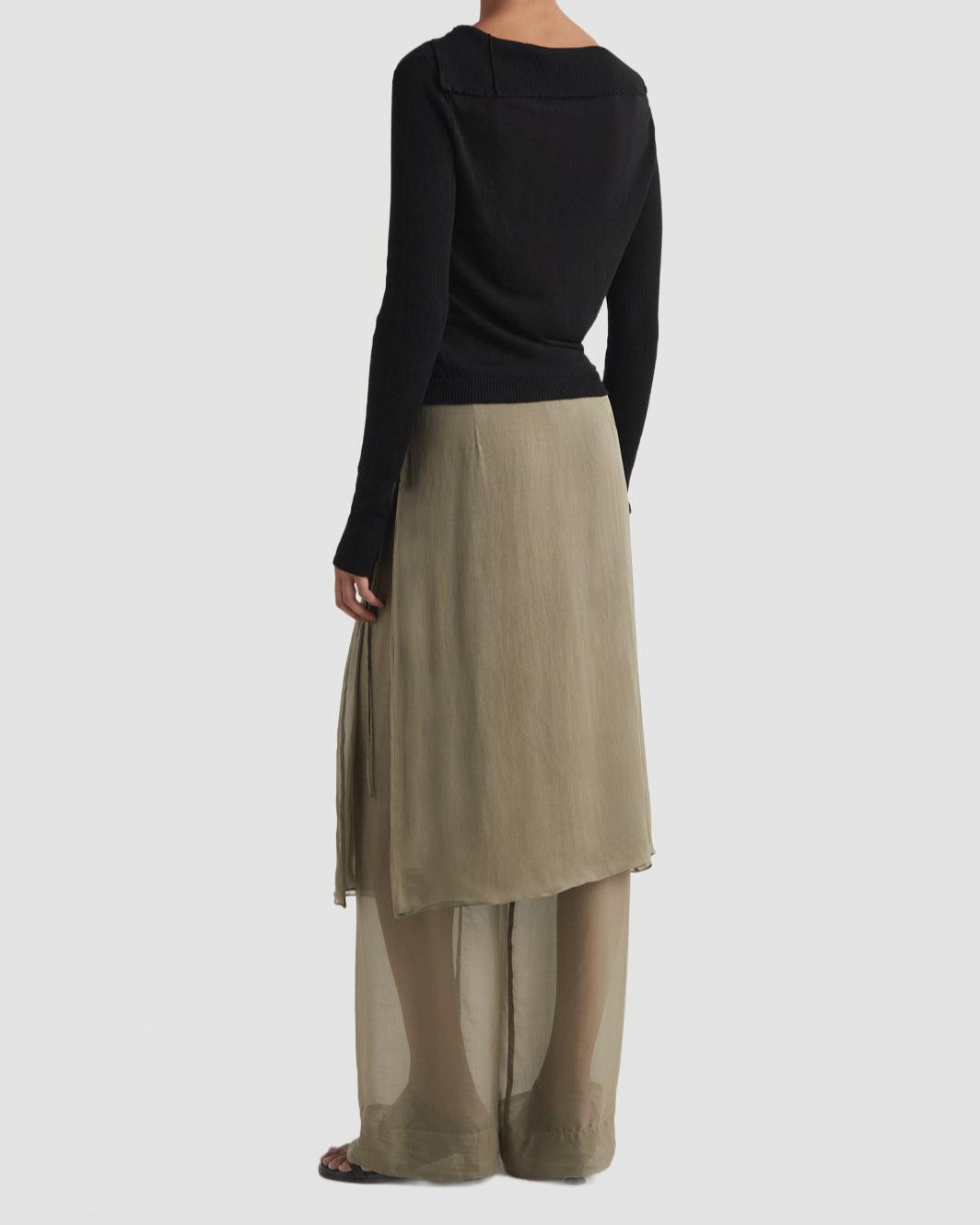 pantalon LOW SILK ARCHIVE khaki 7