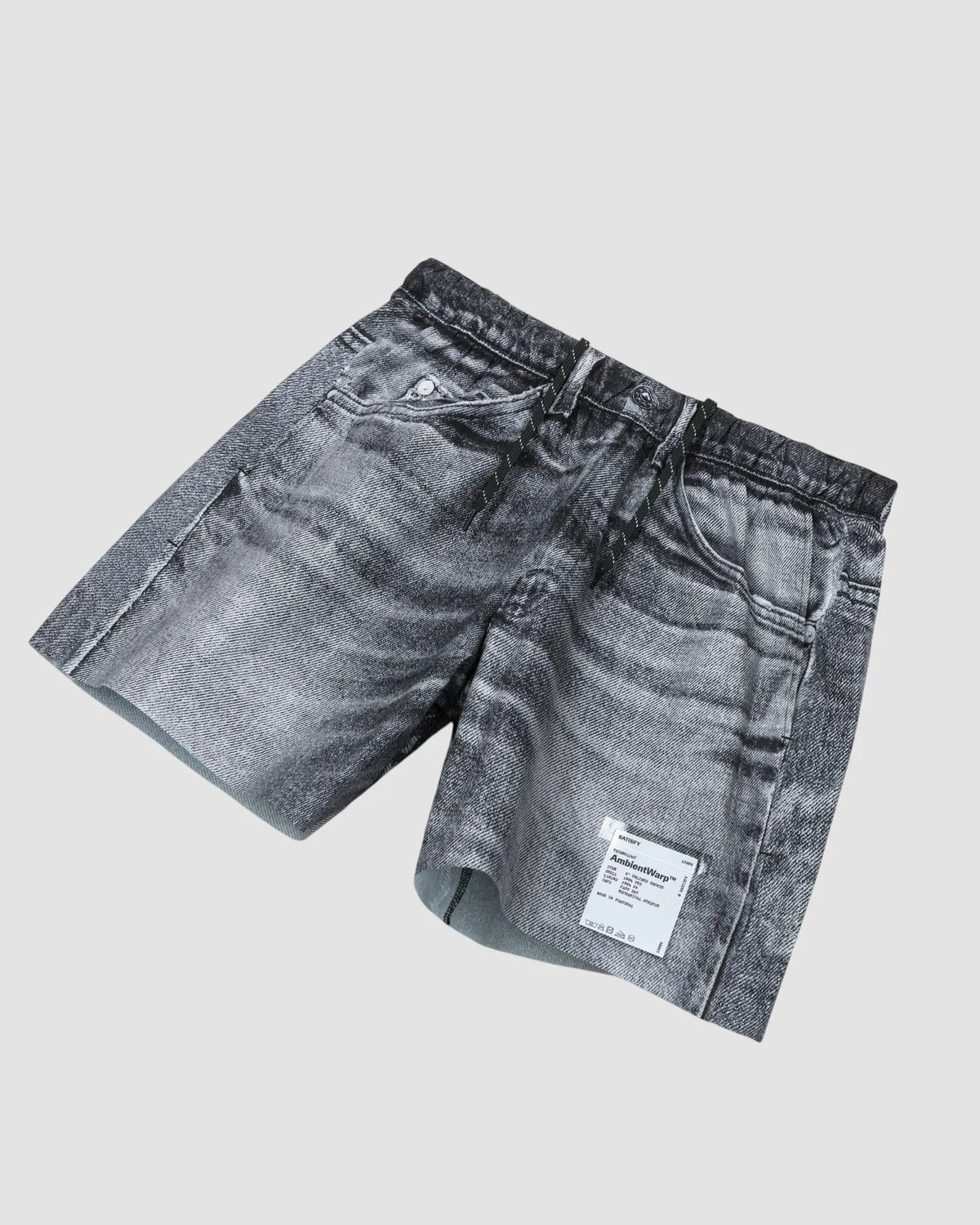 peaceshell 5 unlined shorts   satisfy   black denim 3