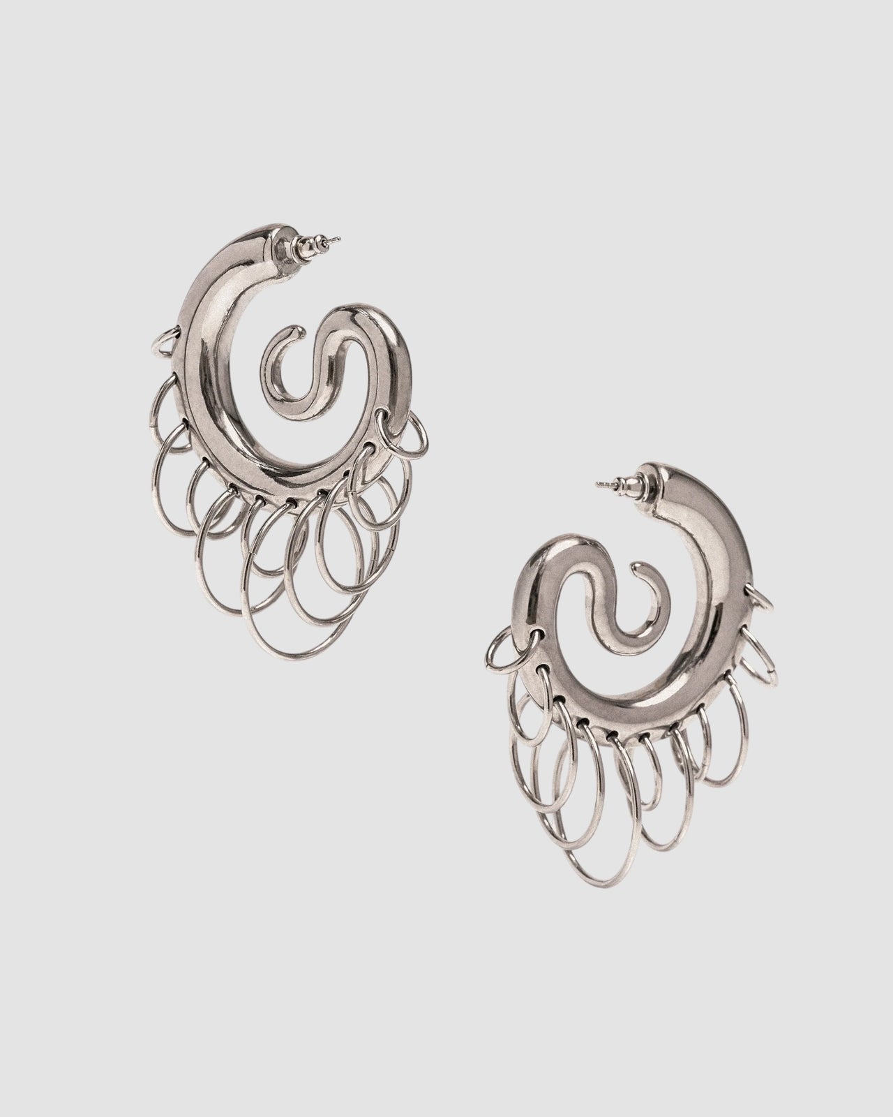 pierced serpent hoops medium   panconesi   silver 1