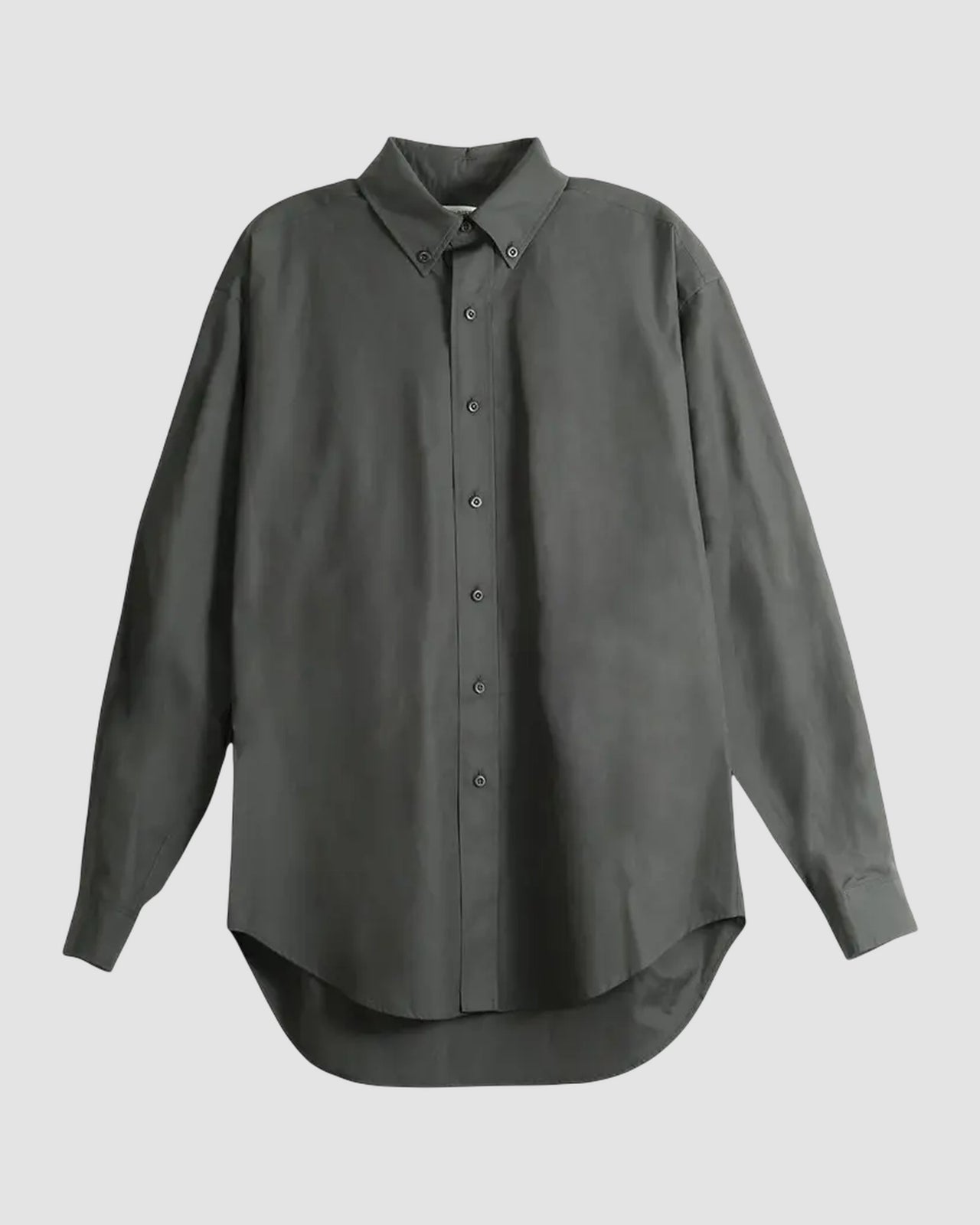 popeline charbon   shirt button down   rier   charbon popeline 1