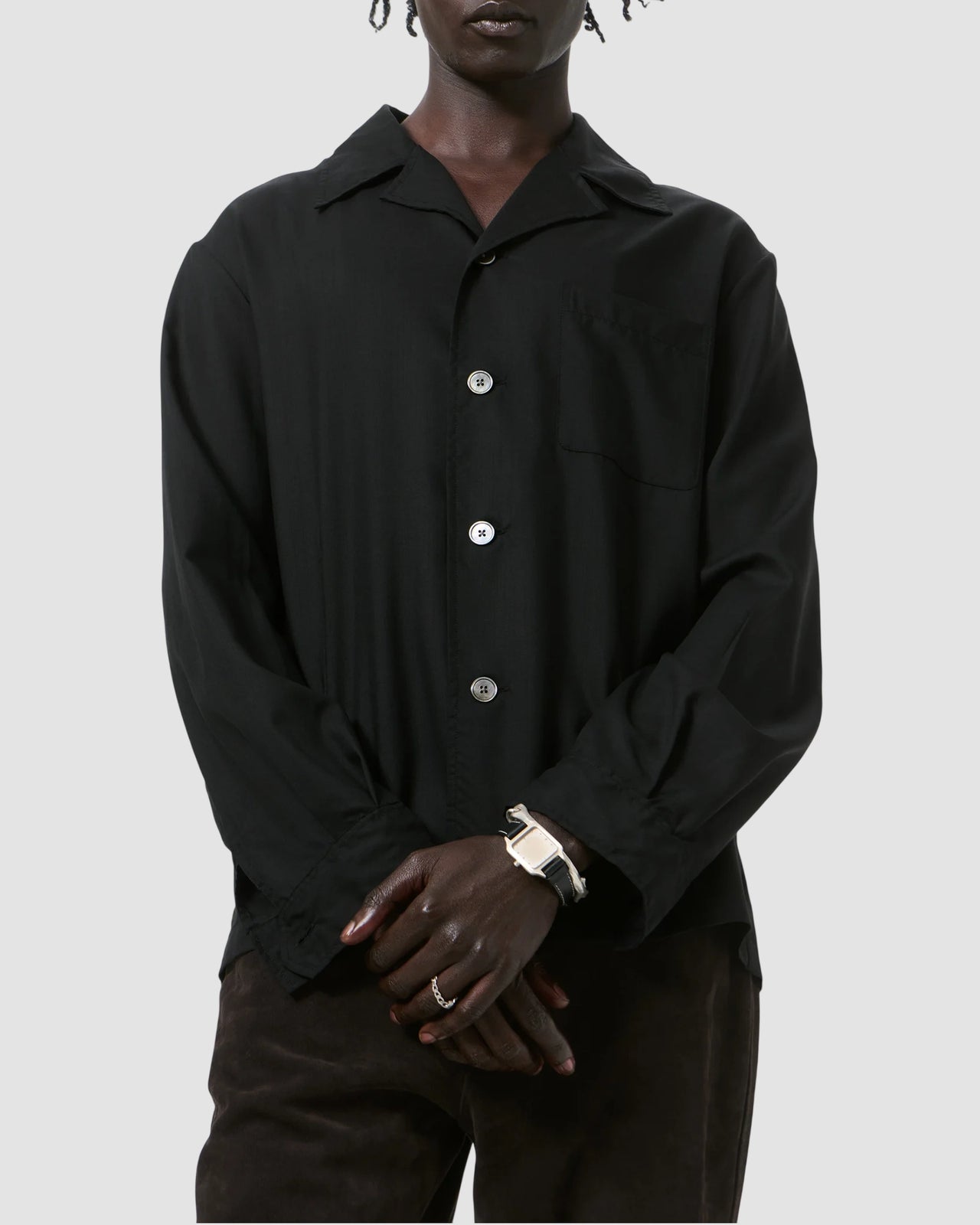 private shirt   our legacy   void black veil wool 3