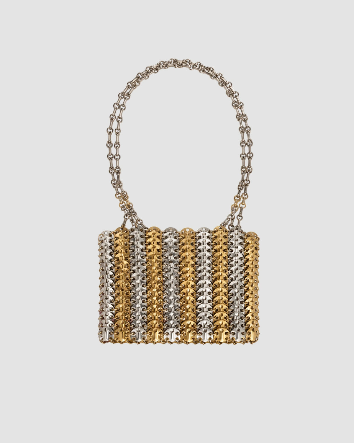 sac rabanne vintage bicolore des annees 1969   argent et or 1