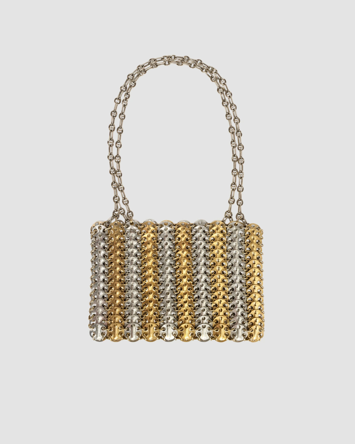 sac rabanne vintage bicolore des annees 1969   argent et or 2