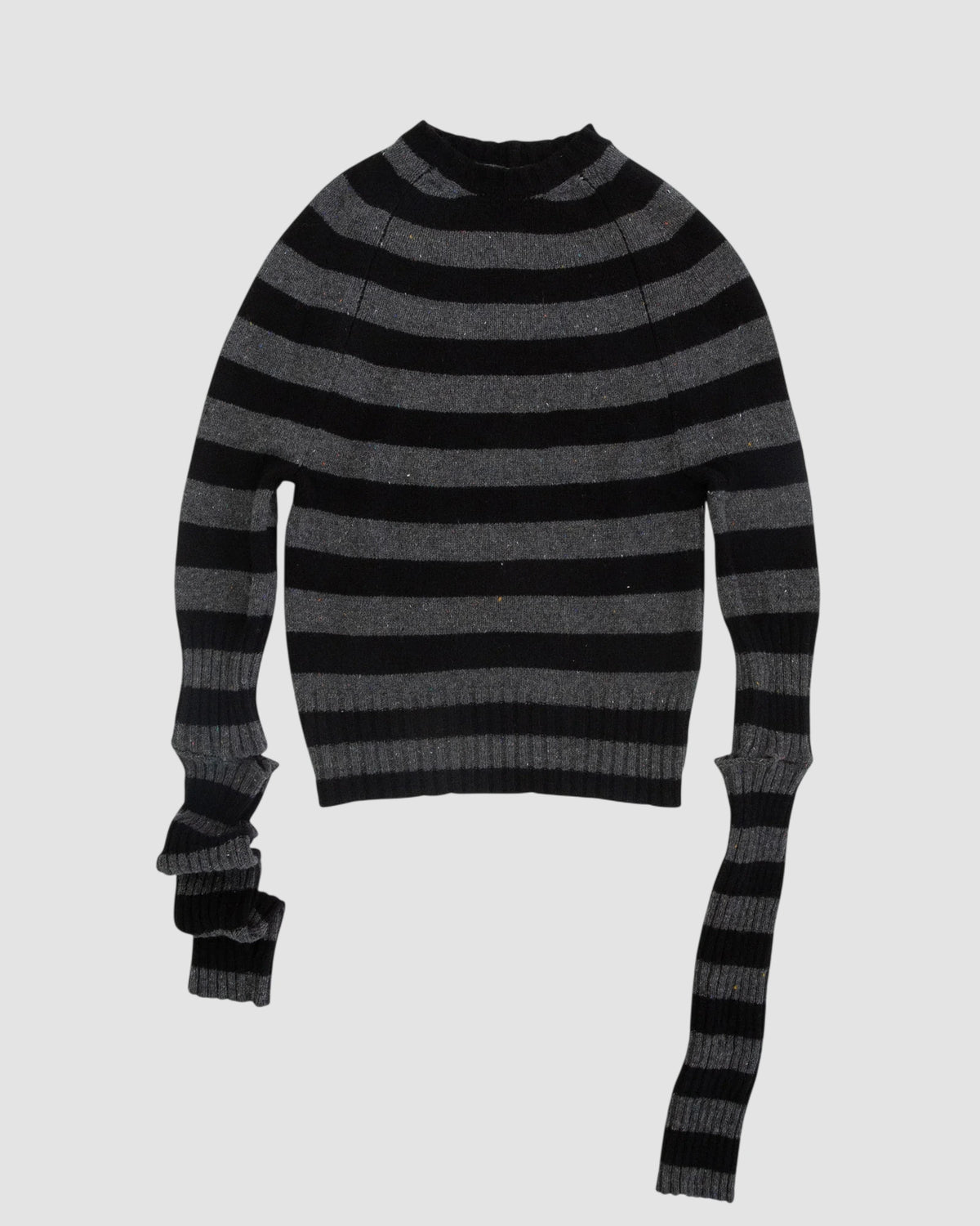 skinny striped sweater   la fetiche   black grey 1